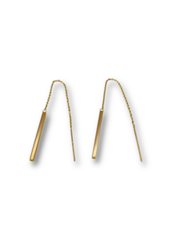 Chain drop threader earrings