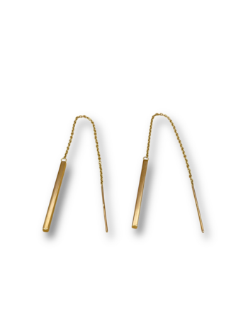 Chain drop threader earrings