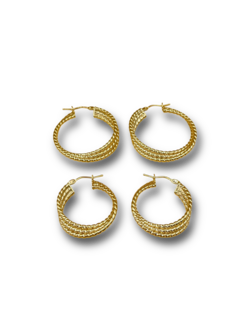 Trippel layer Earring hoops