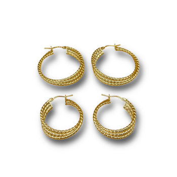 Trippel layer Earring hoops
