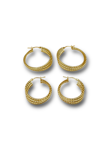 Trippel layer Earring hoops