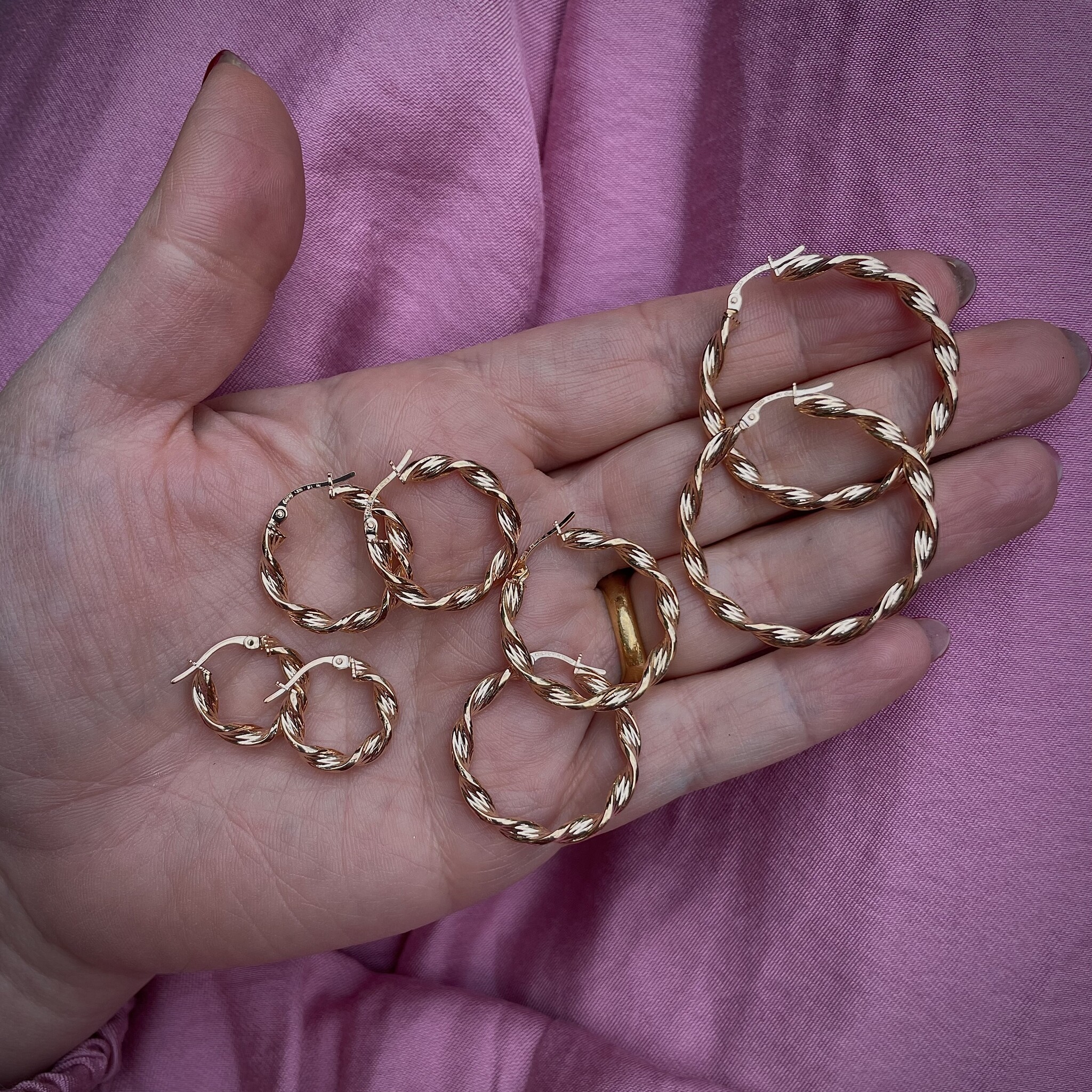 Oorbel gedraaide touw