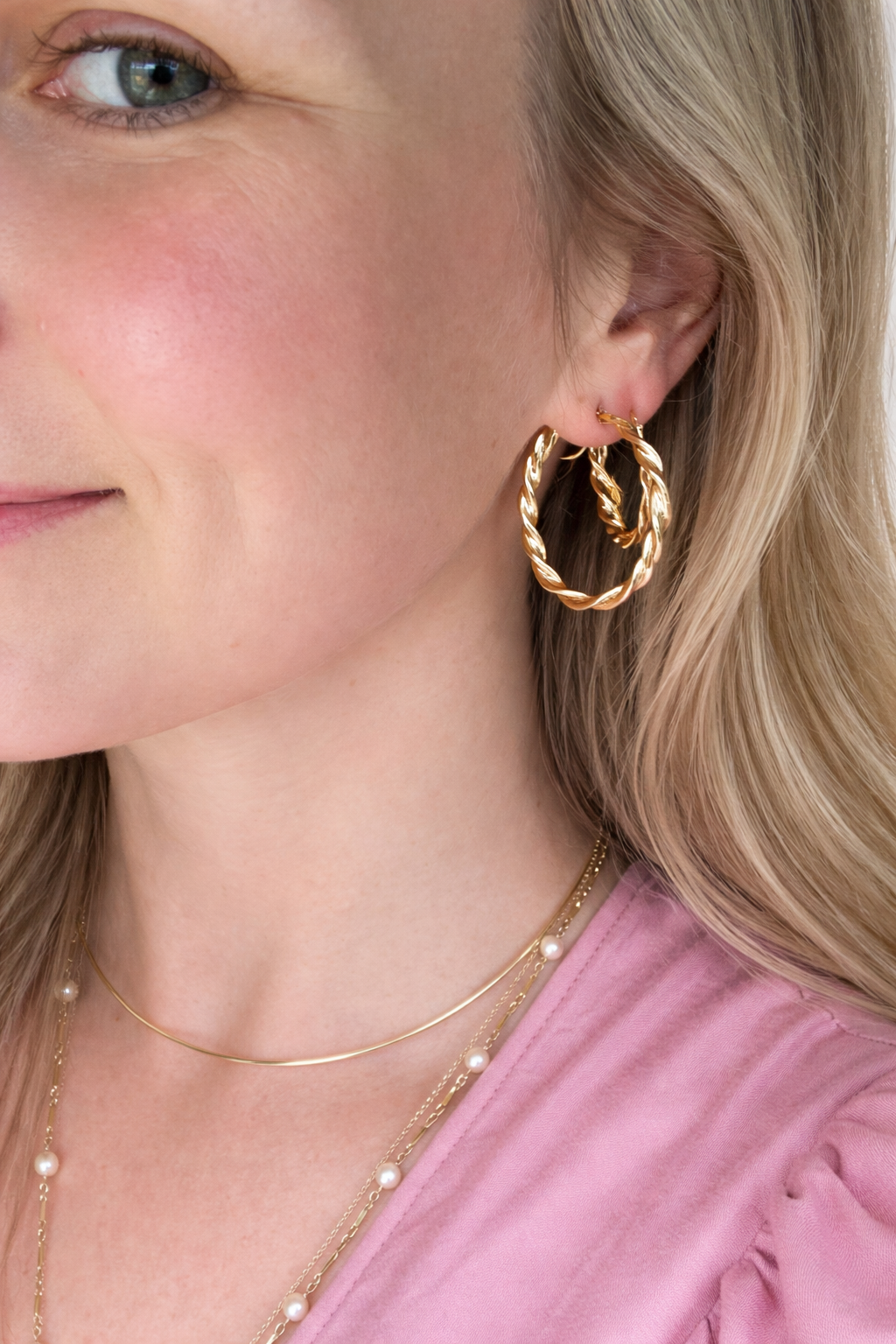 Oorbel  gedraaide touw