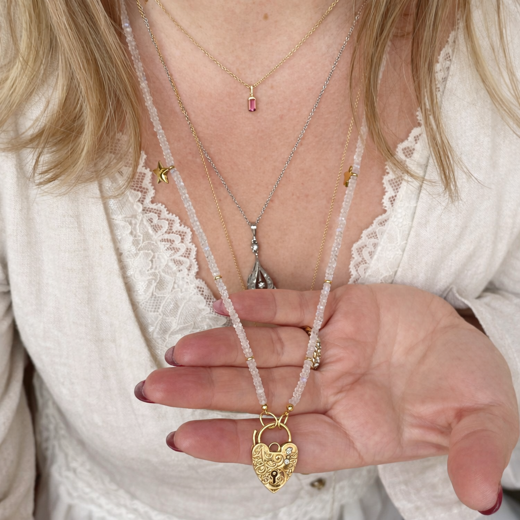 Maansteen ketting ster