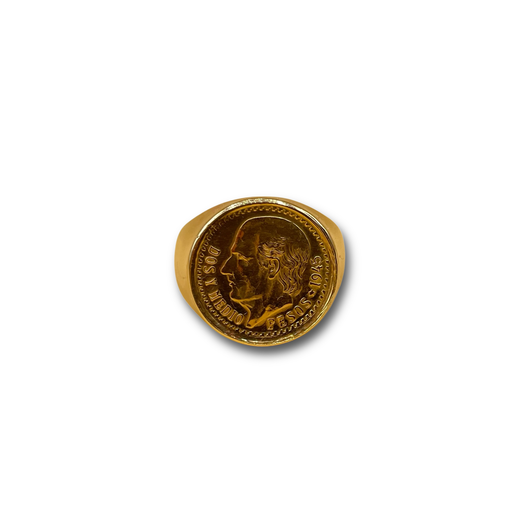 Mexicaanse pure gouden munt ring