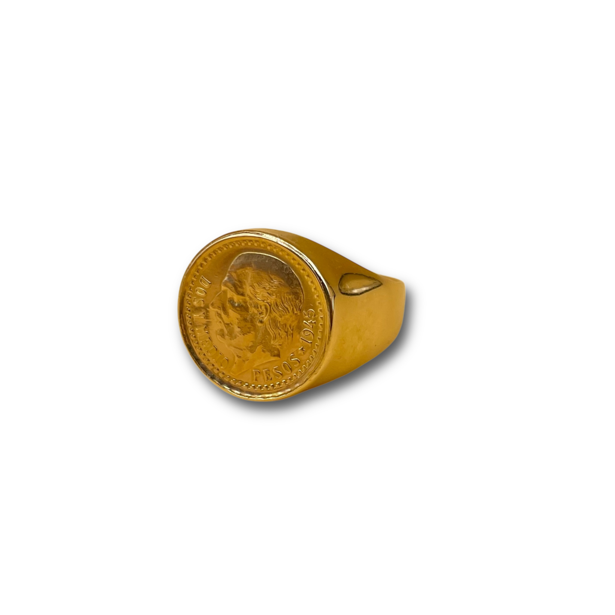 Mexicaanse pure gouden munt ring