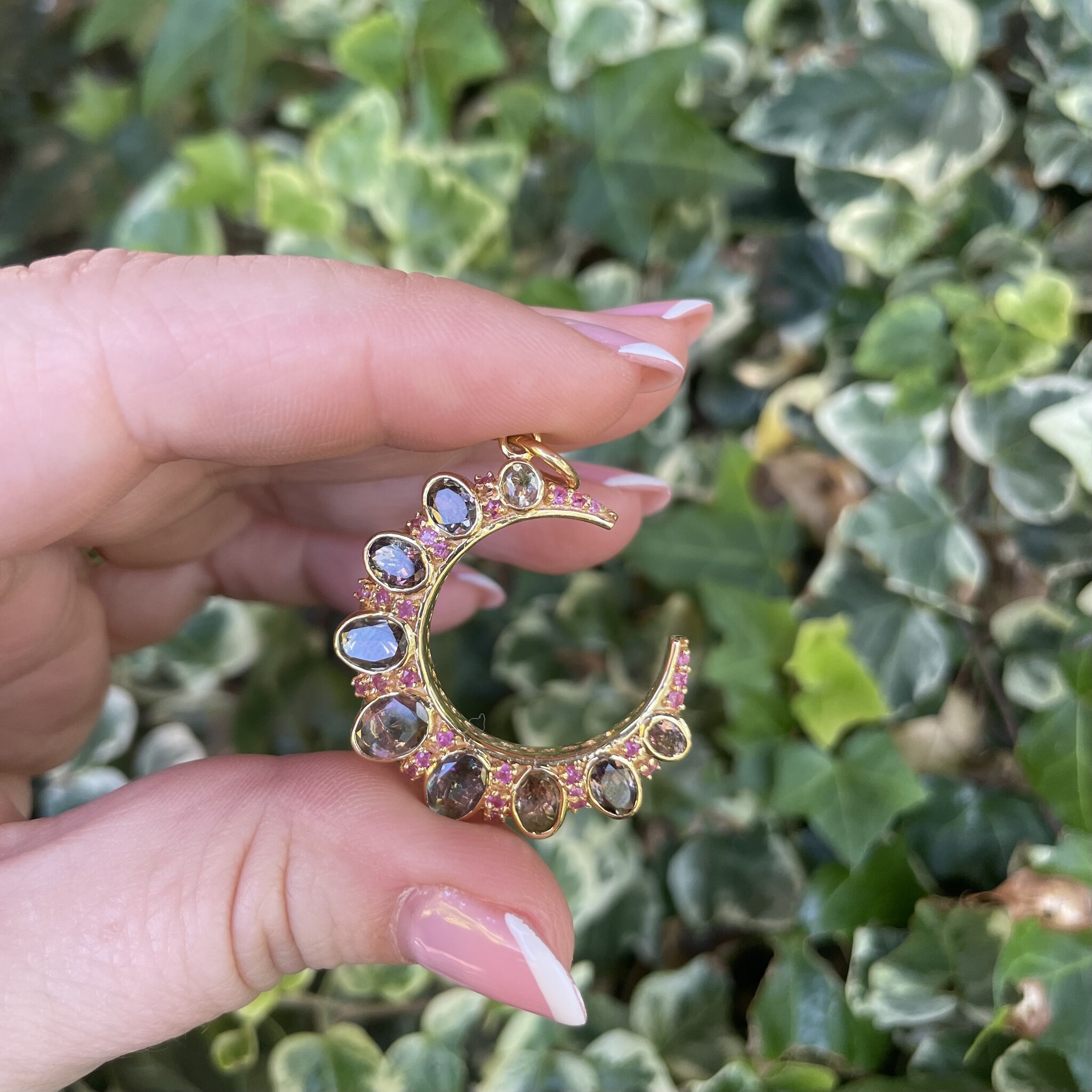 Crescent Maan watermeloen toermalijn