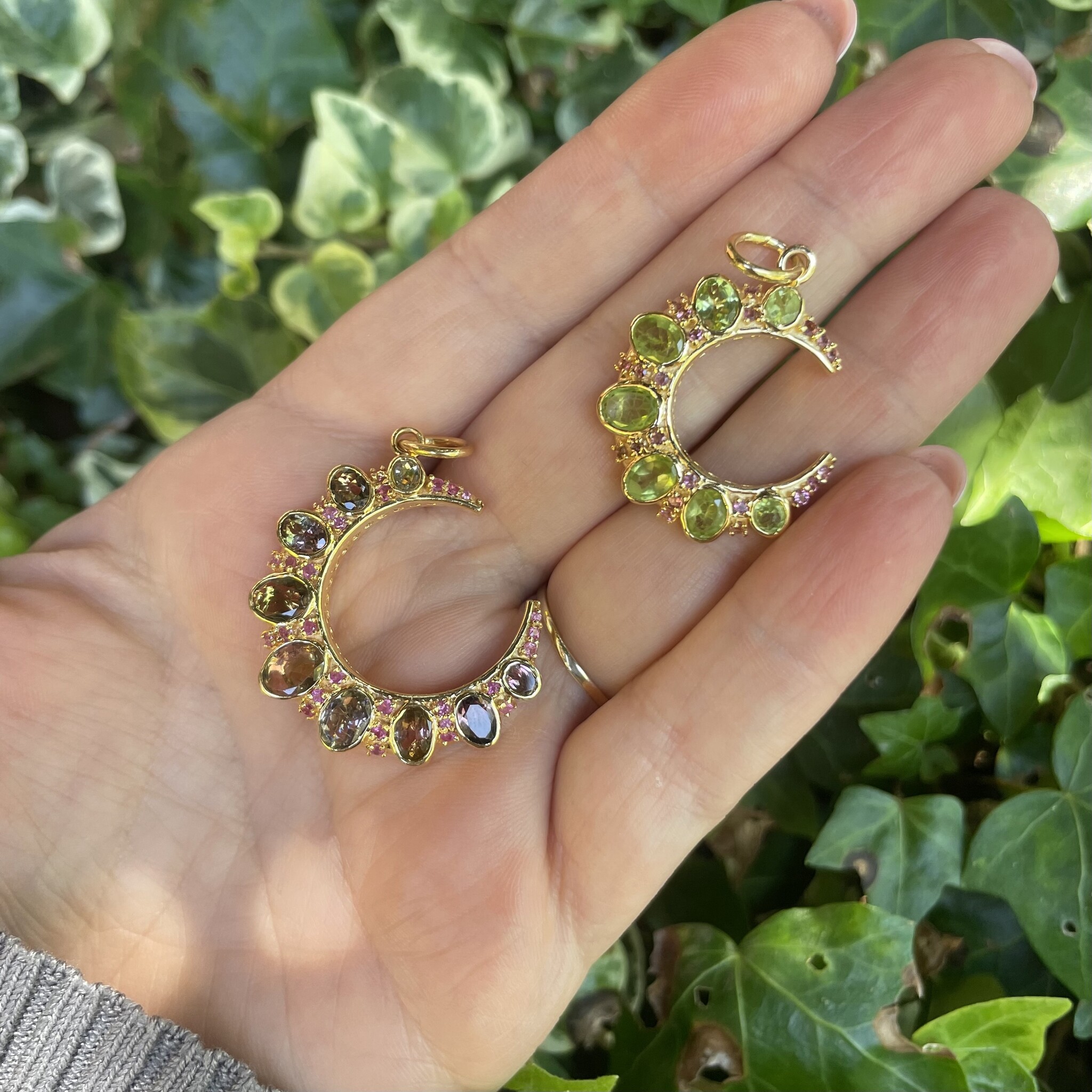 Crescent Maan watermeloen toermalijn