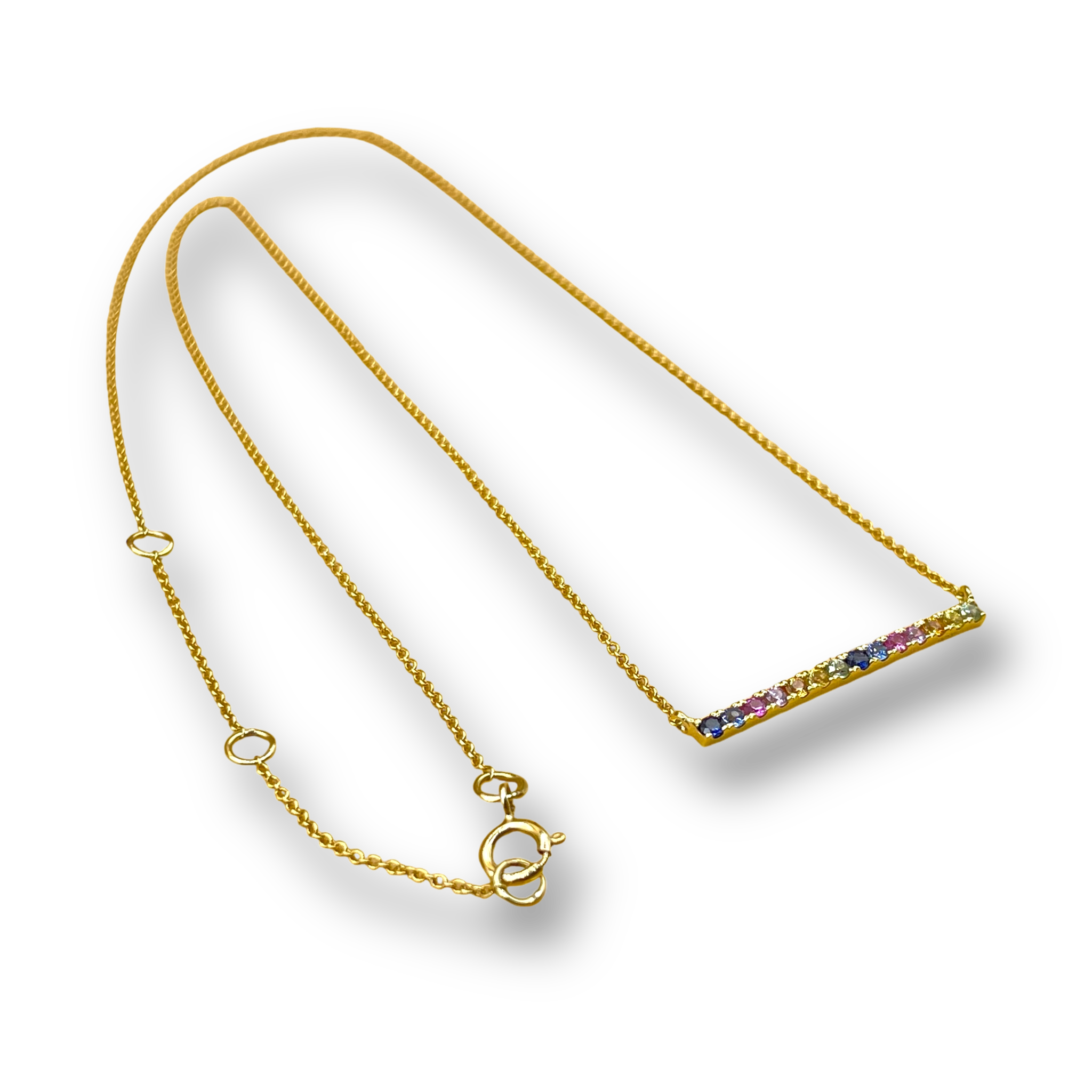 ketting regenboog saffier