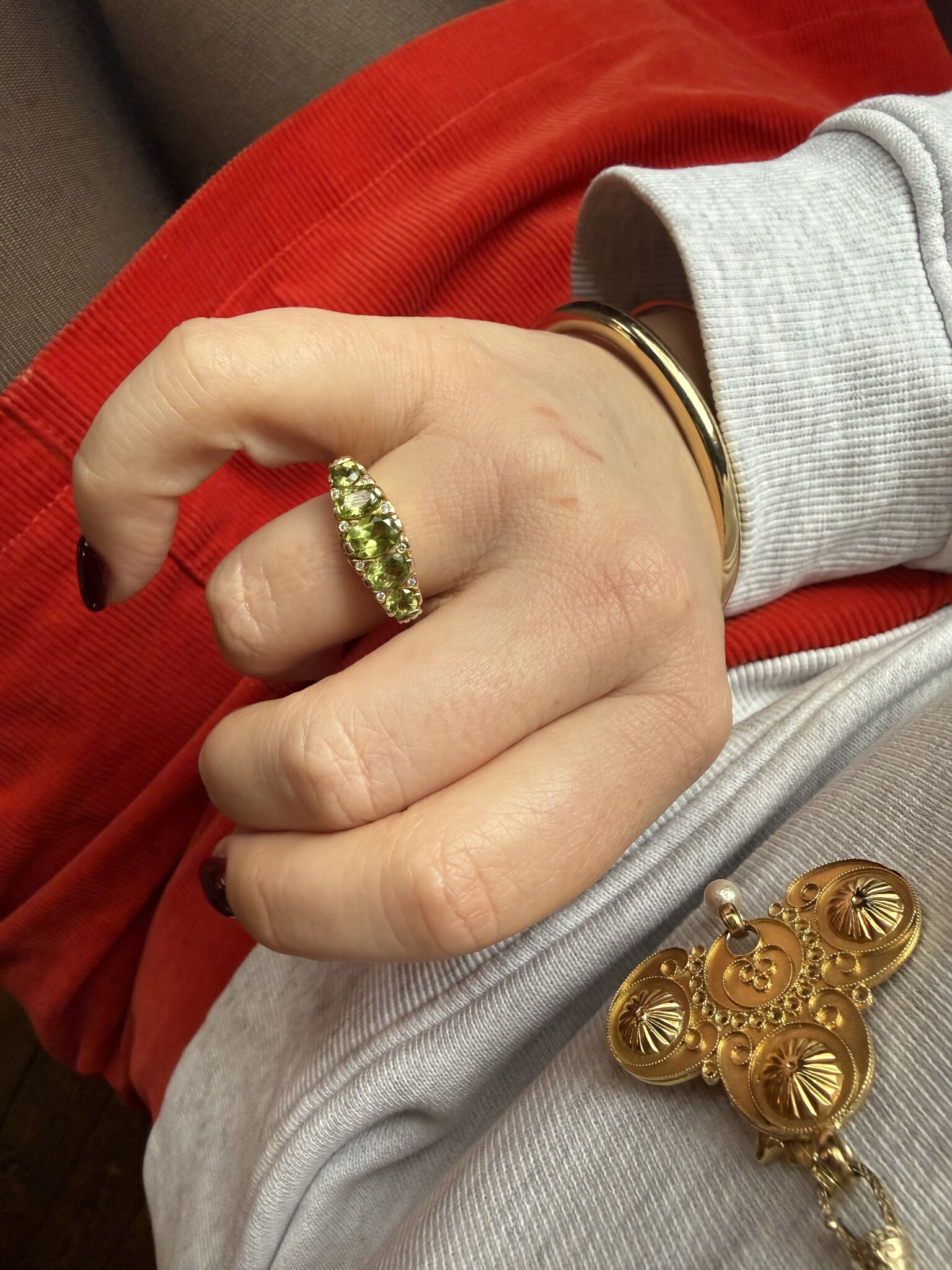 Day and Night peridot diamant