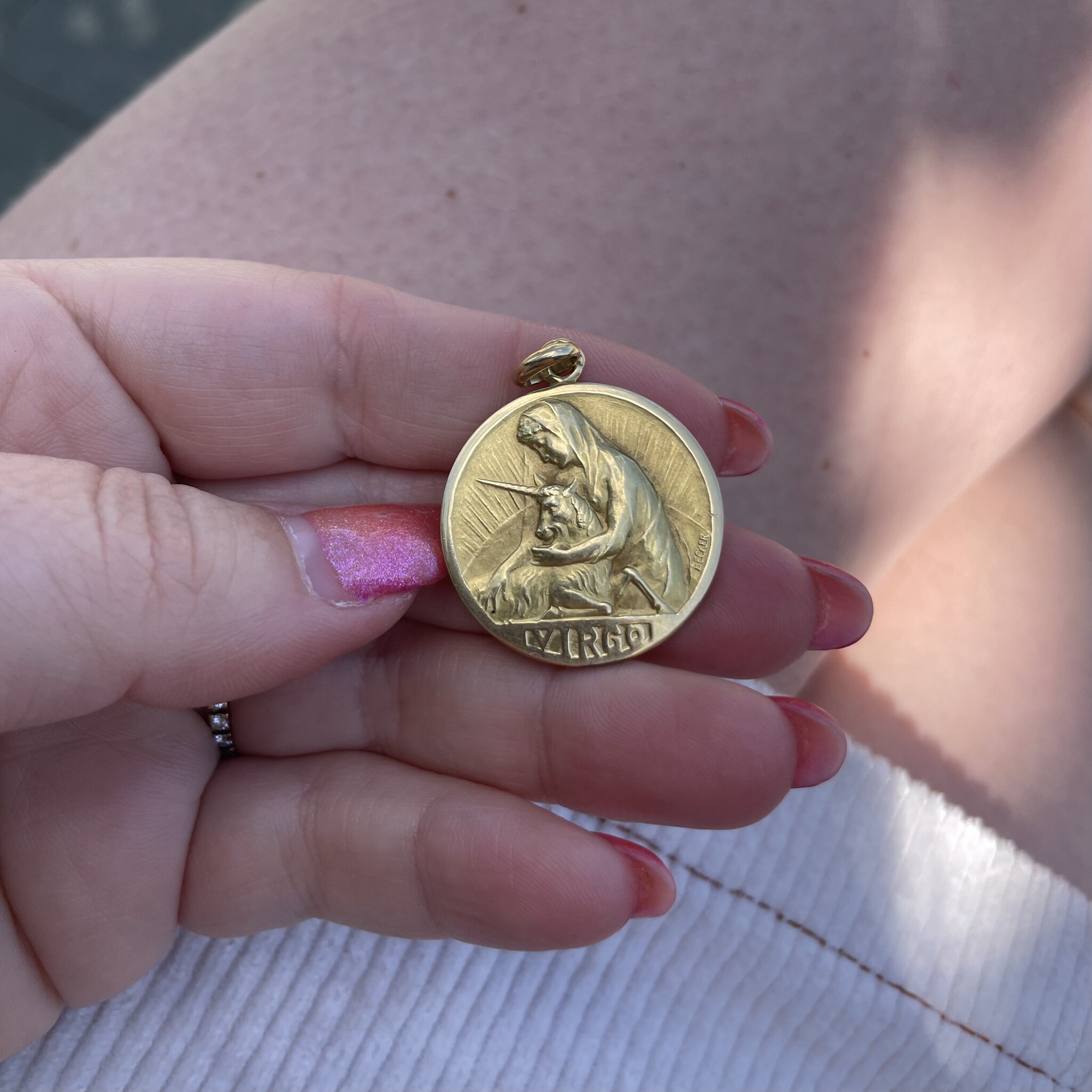 Maagd sterrenbeeld munt antiek