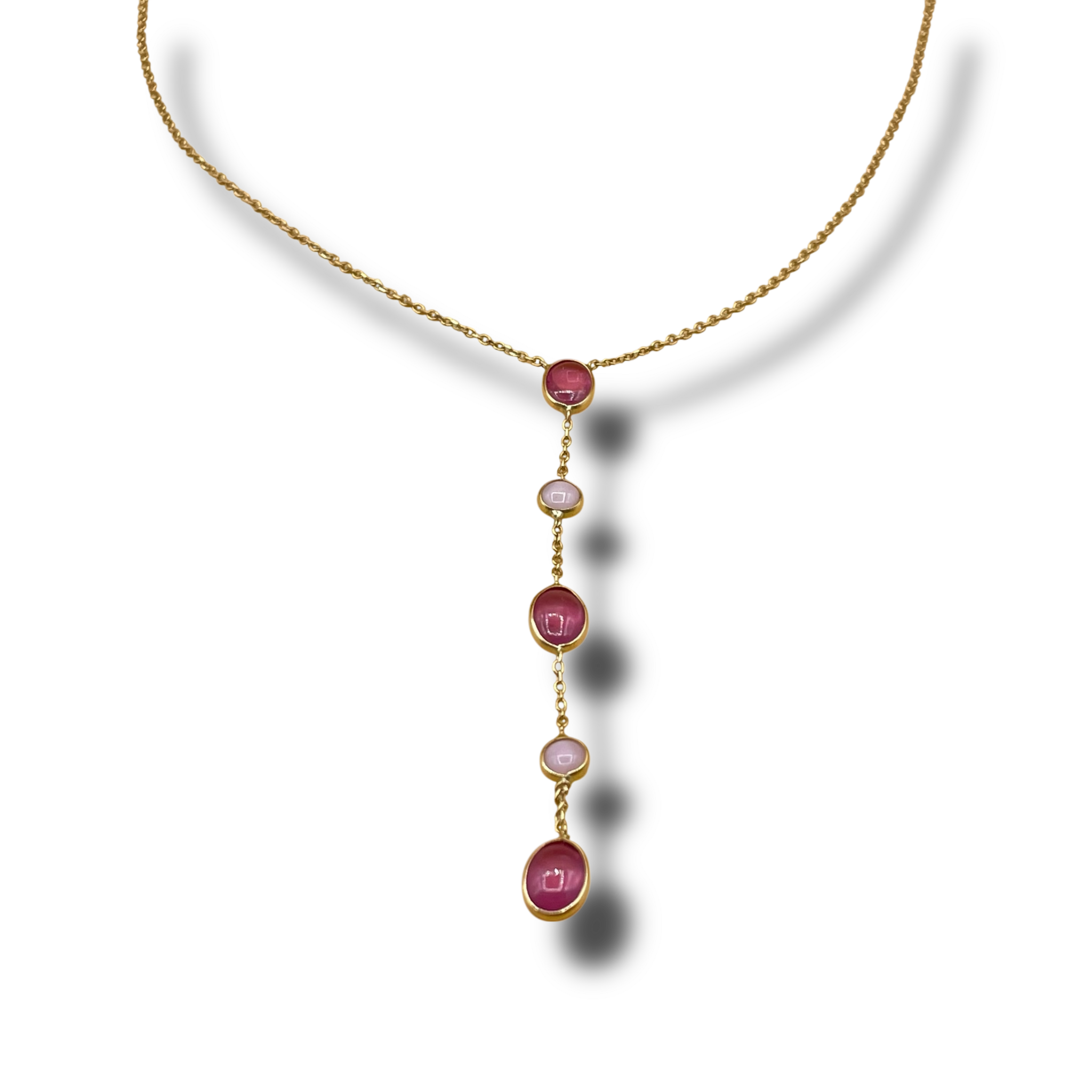 Ketting opaal robijn