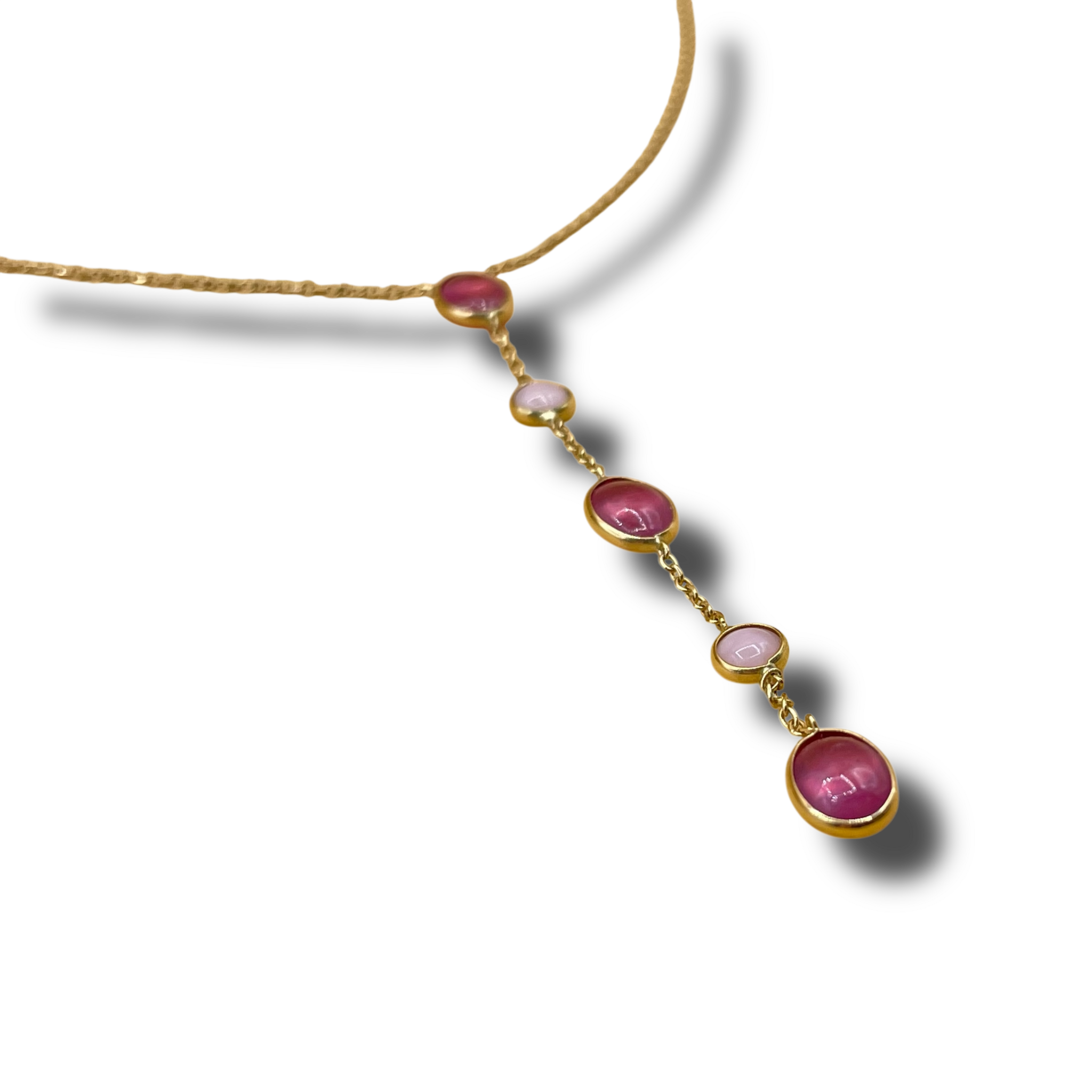 Ketting opaal robijn