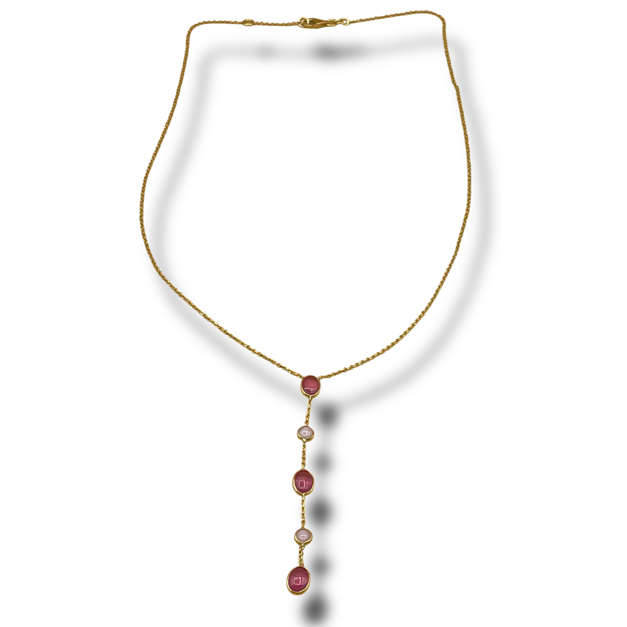 Ketting opaal robijn