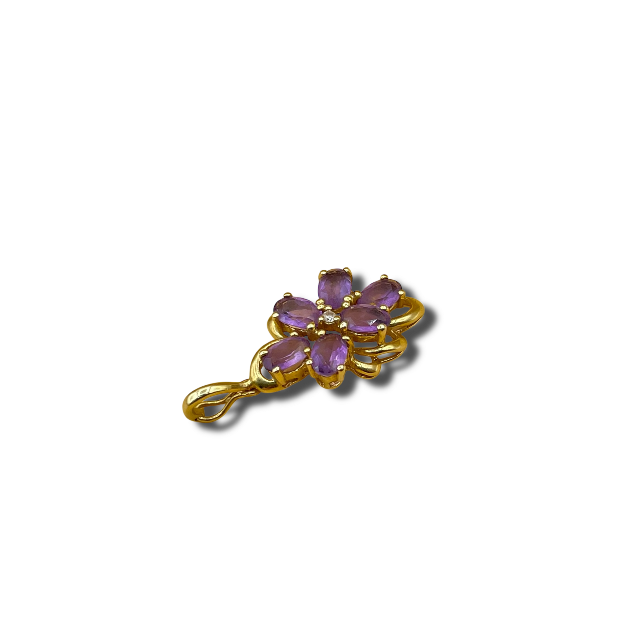 Amethist hanger diamant