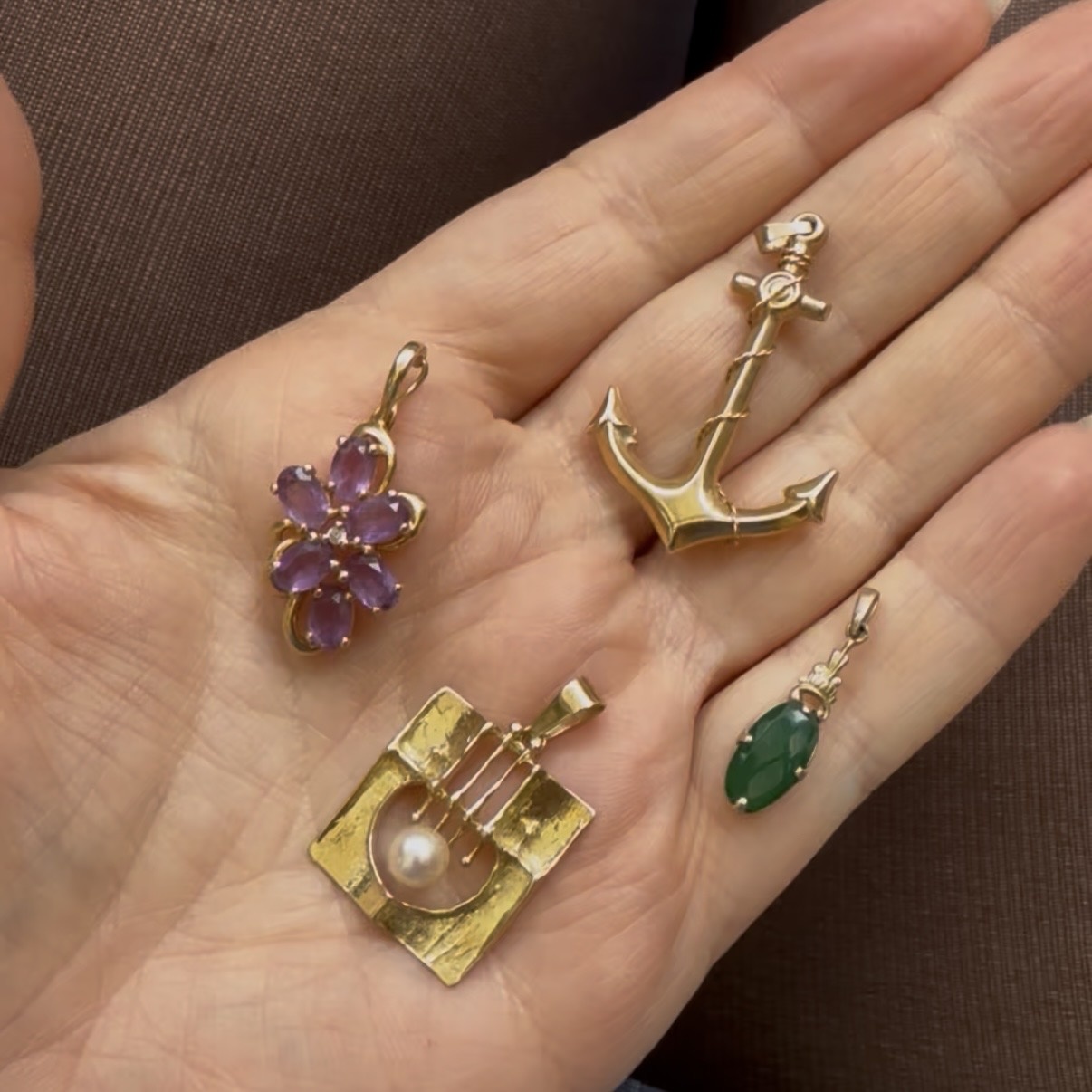 Amethist hanger diamant