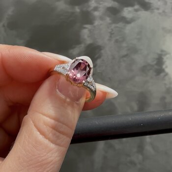 Pink tourmaline diamond