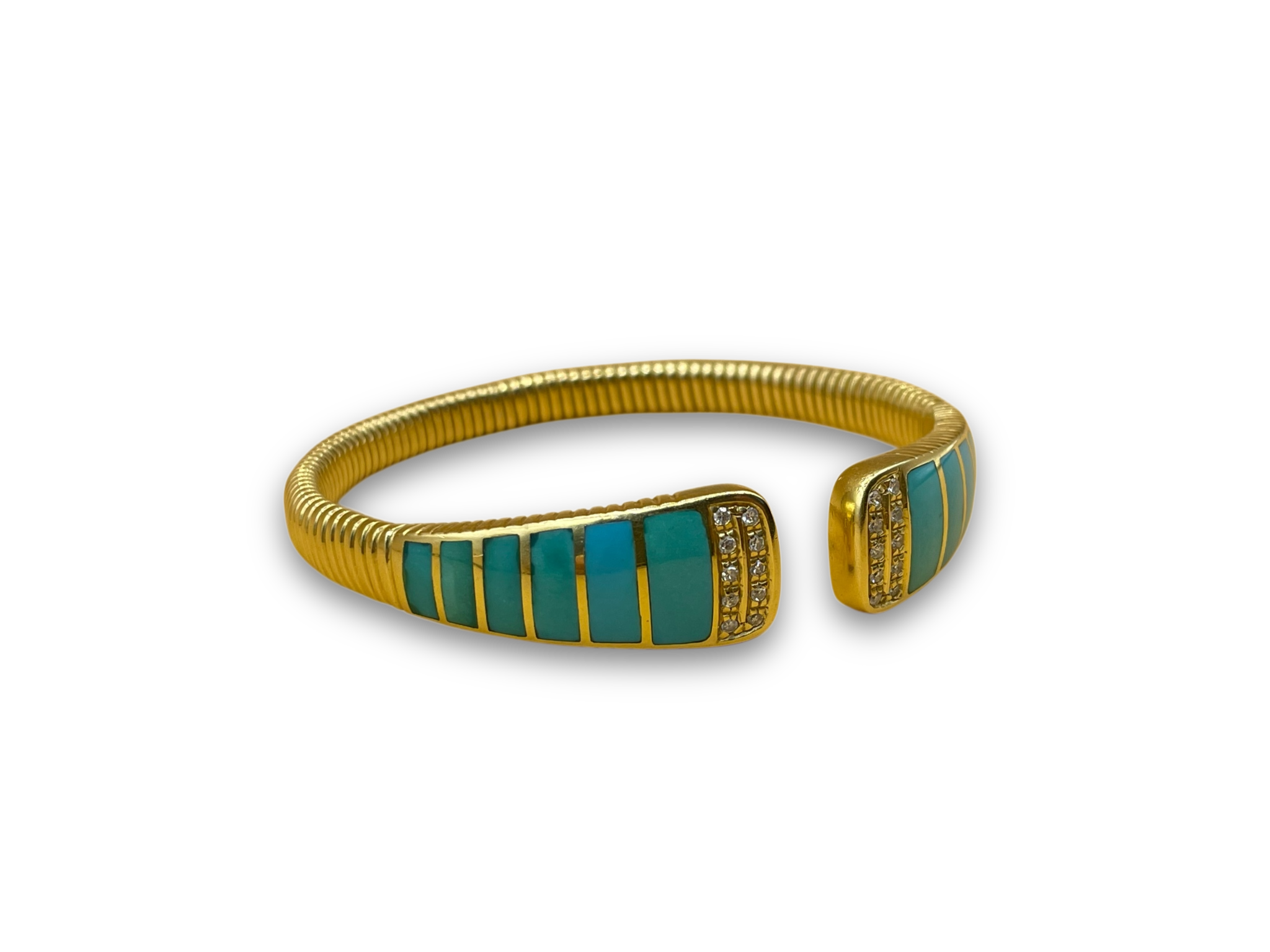 Turquoise diamant armband