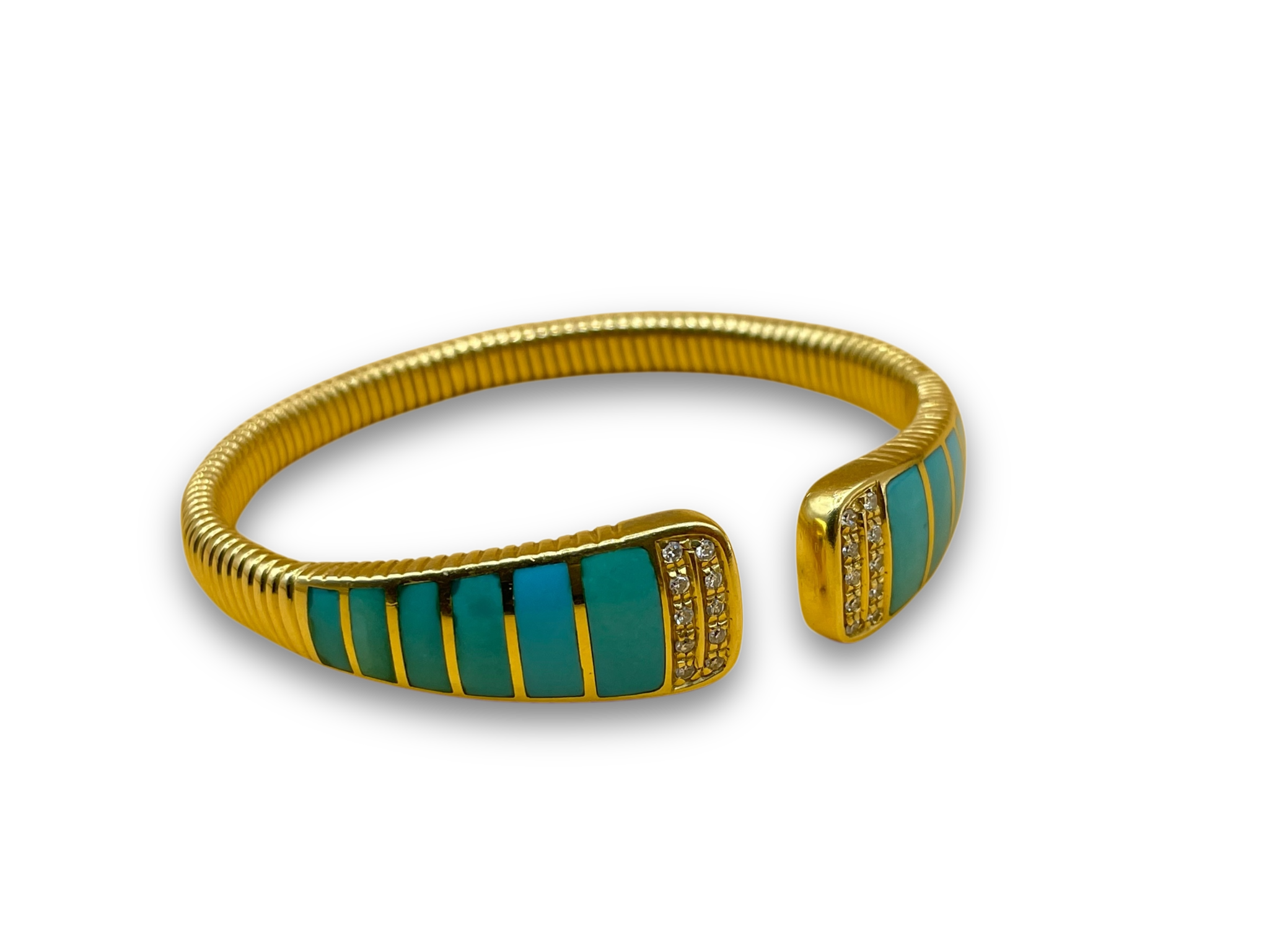 Turquoise diamant armband