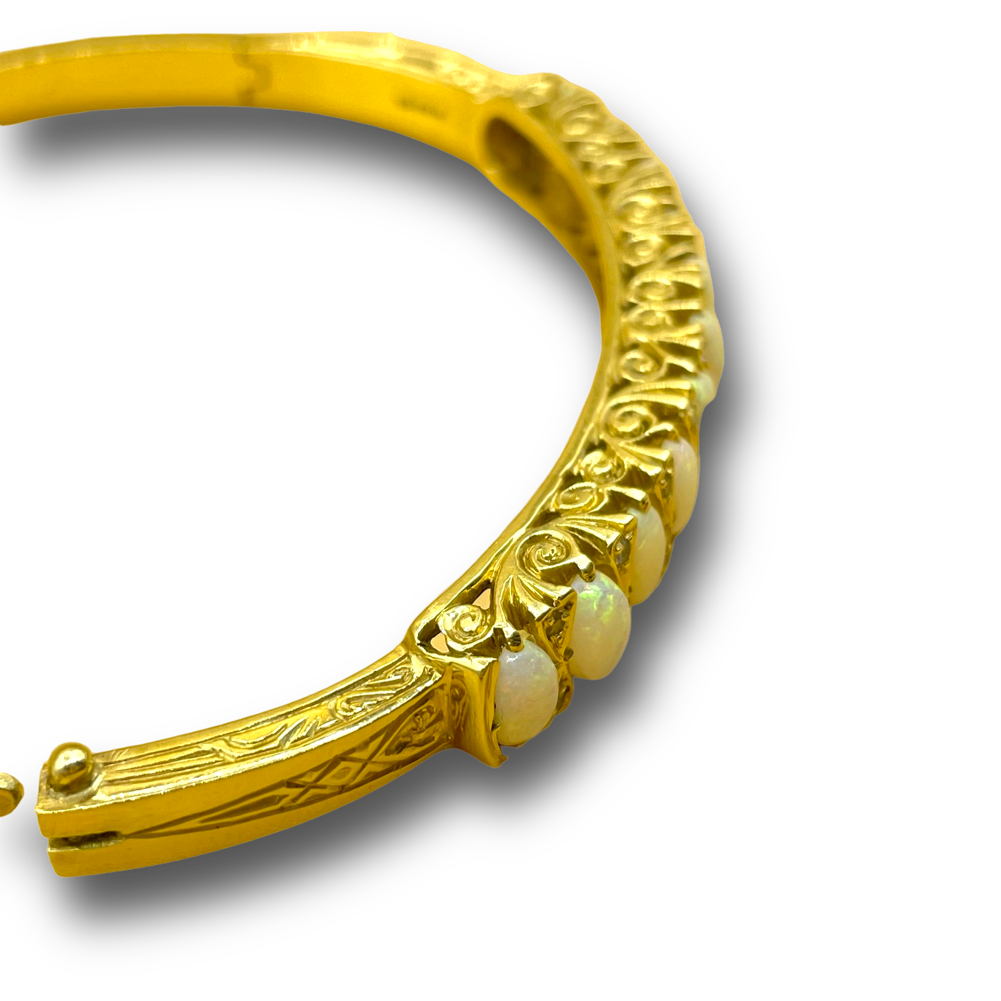 Opaal en diamant  armband