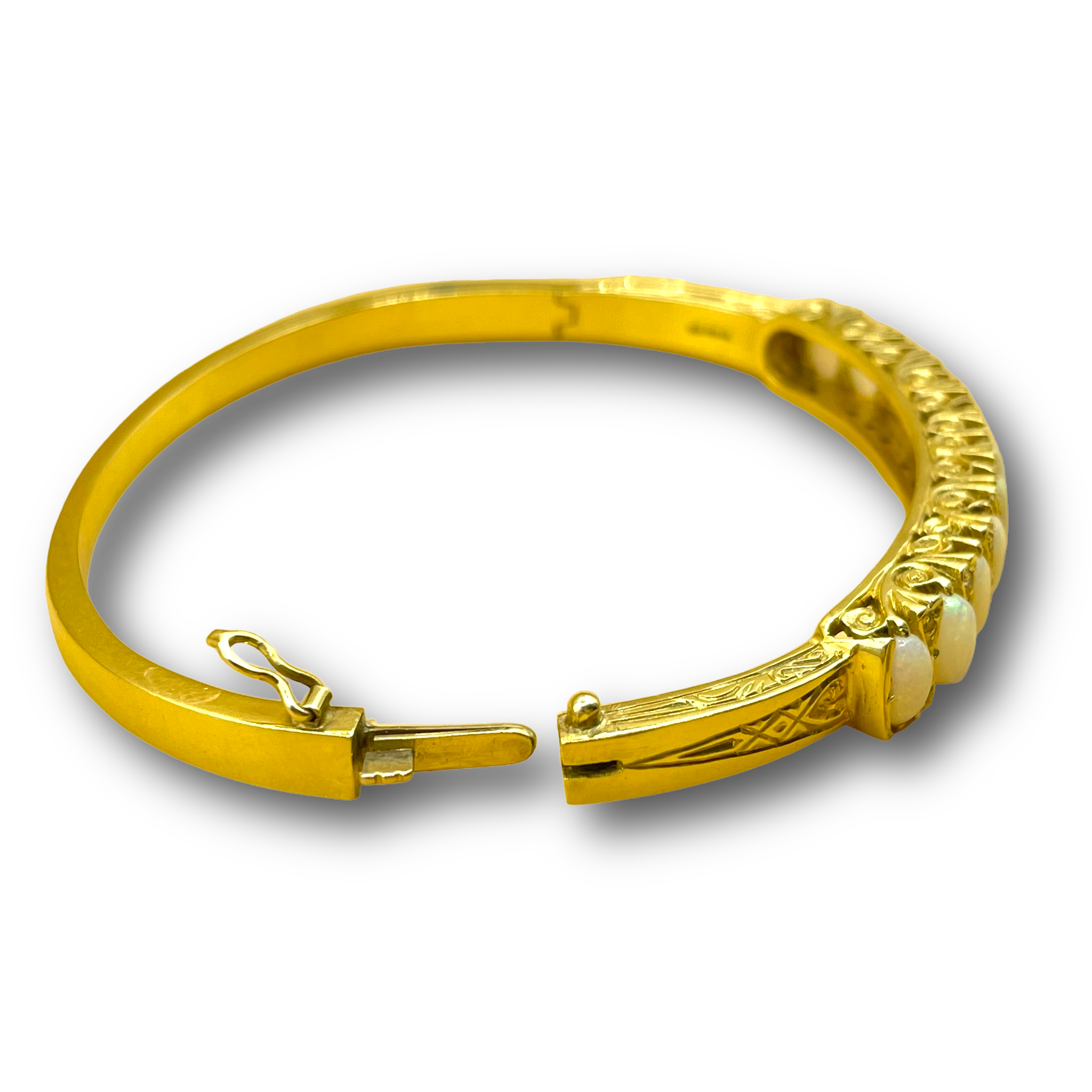 Opaal en diamant  armband