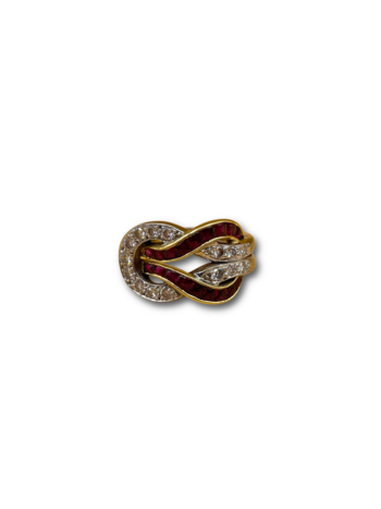 Ruby .60ct diamond