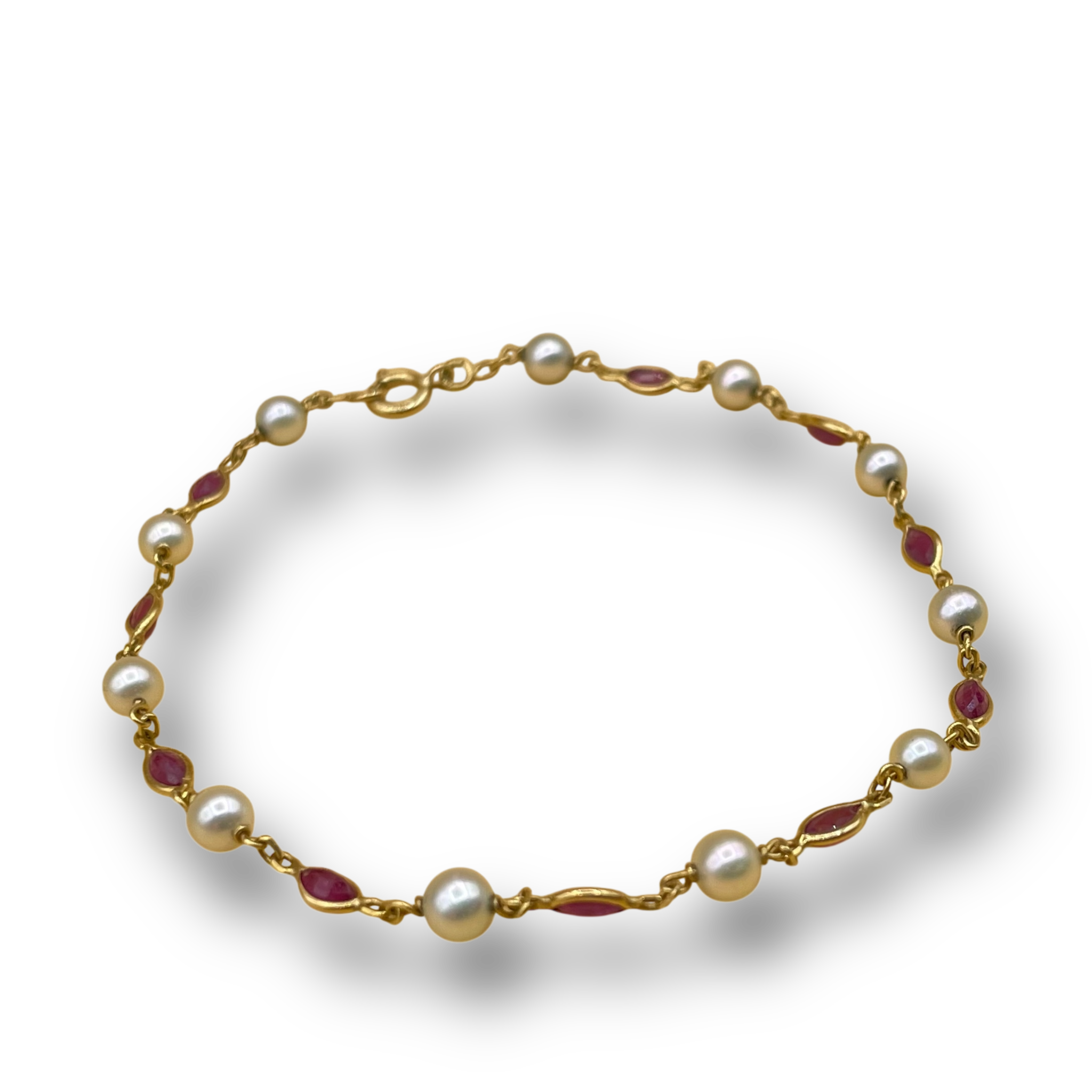 parel robijn armband
