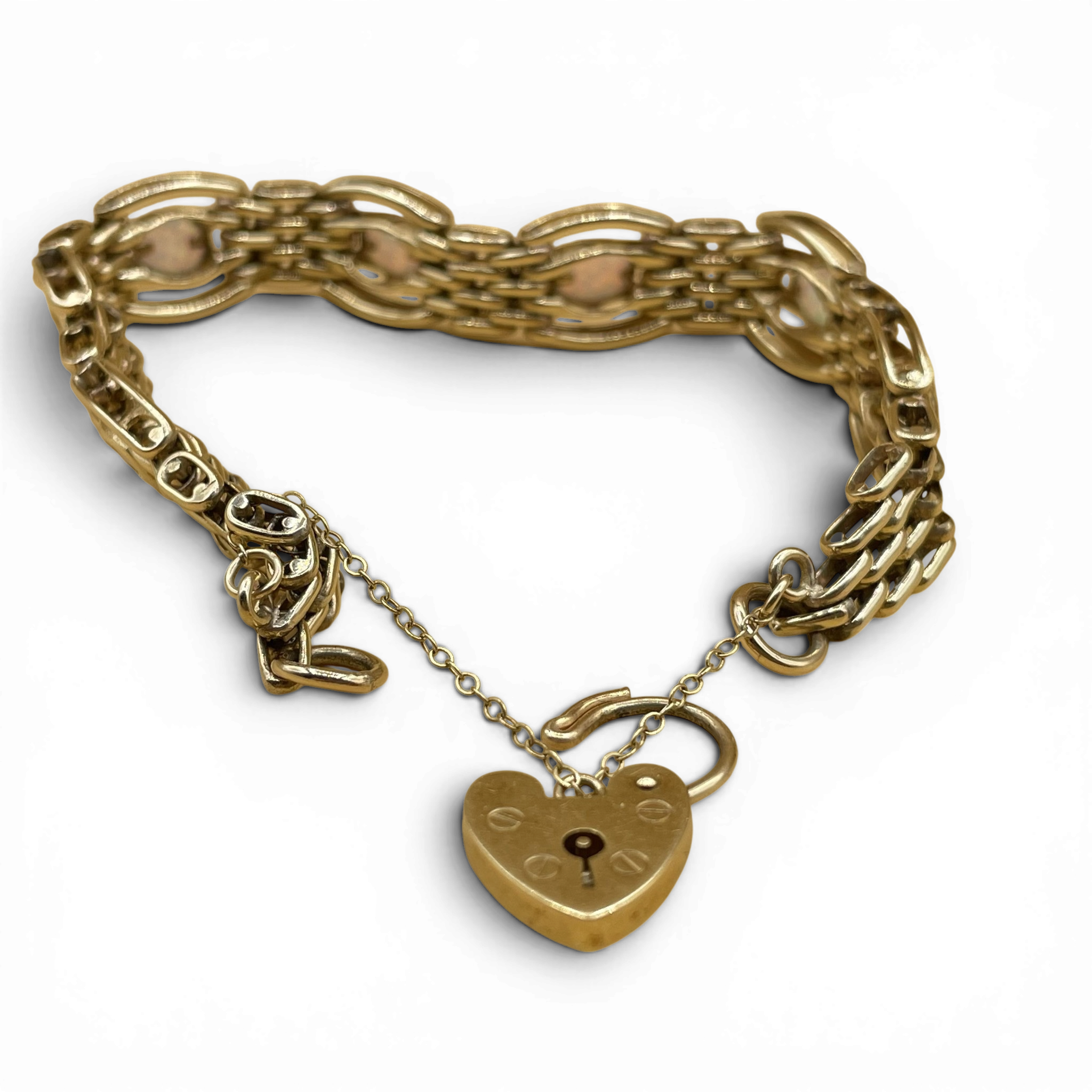 Opaal armband hart slot
