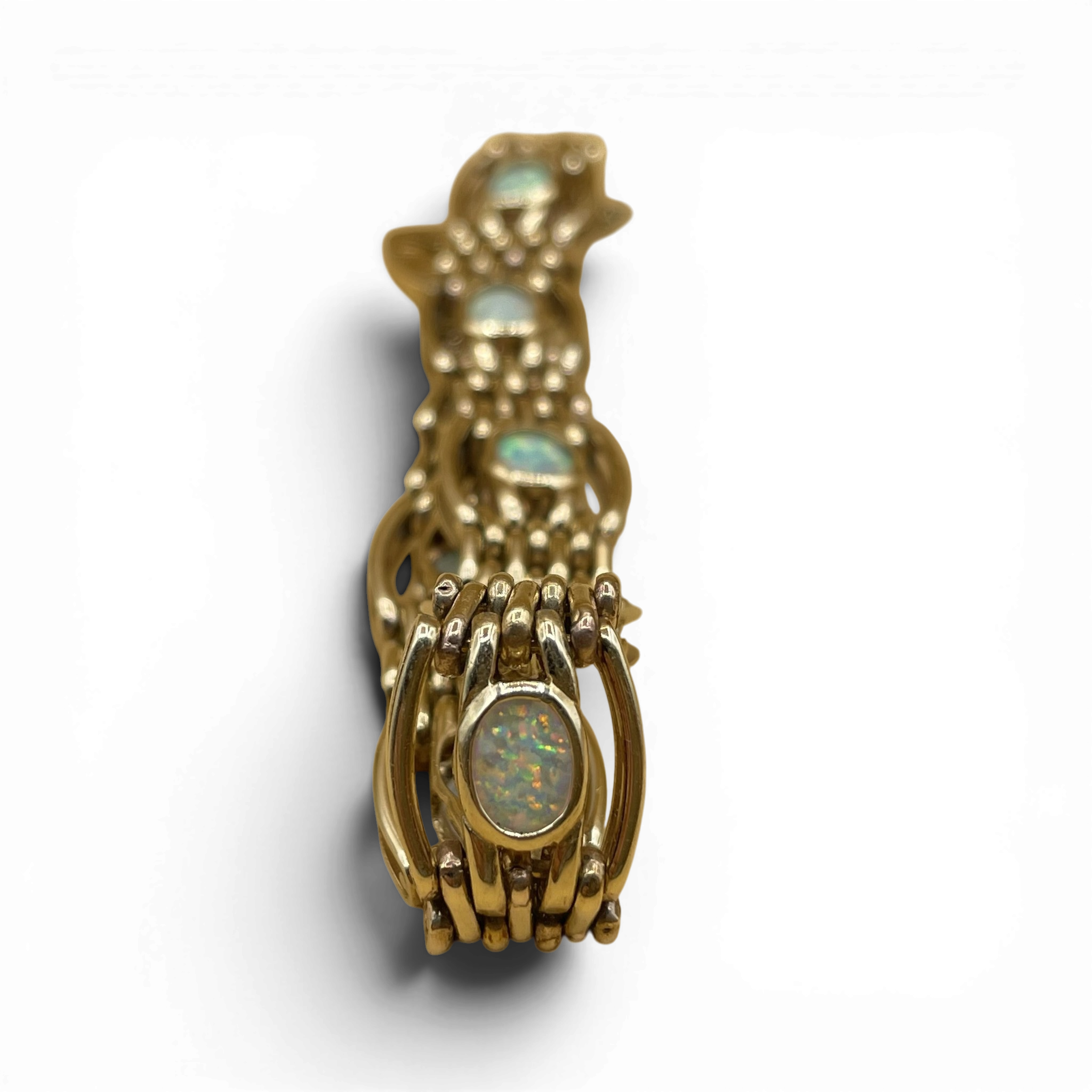 Opaal armband hart slot