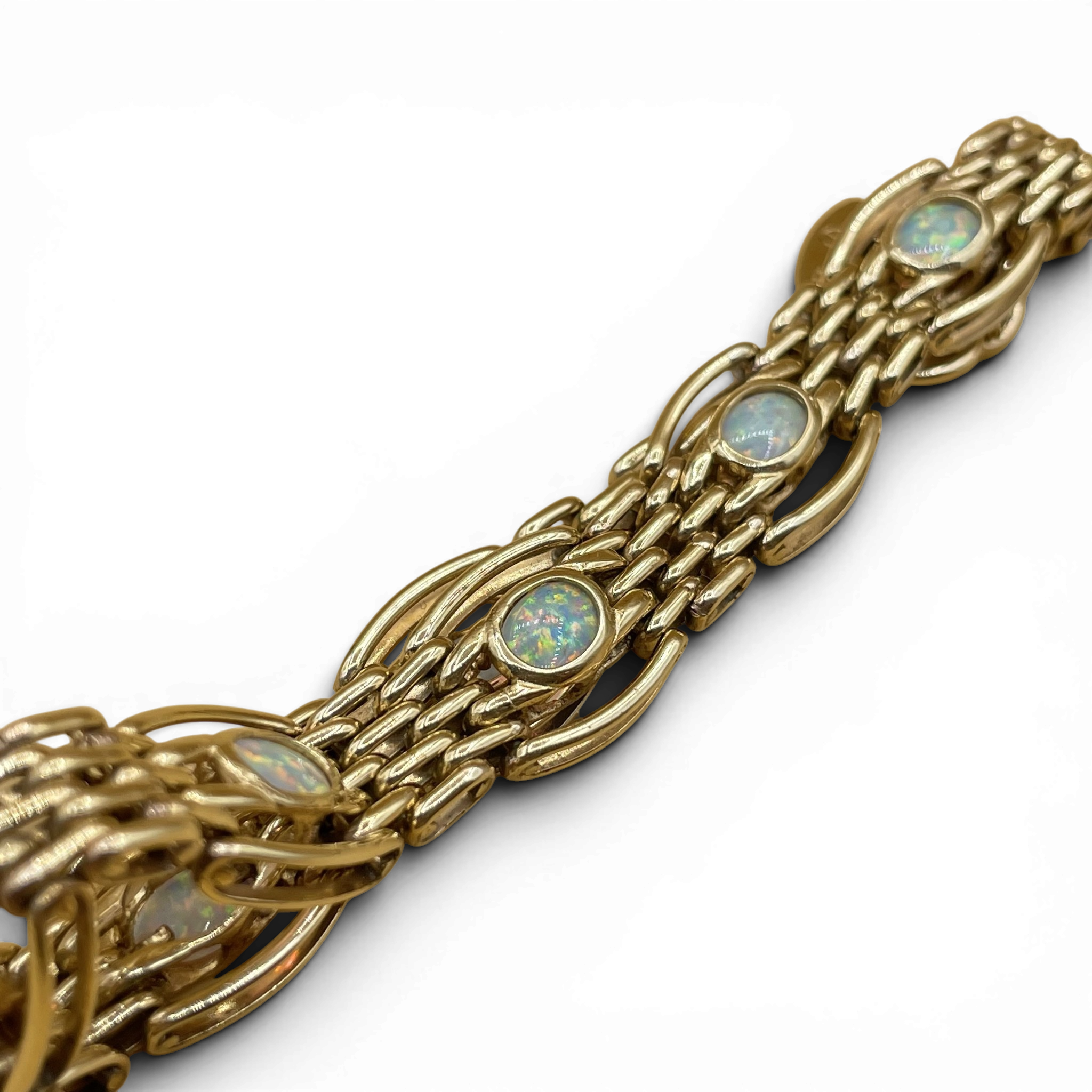 Opaal armband hart slot