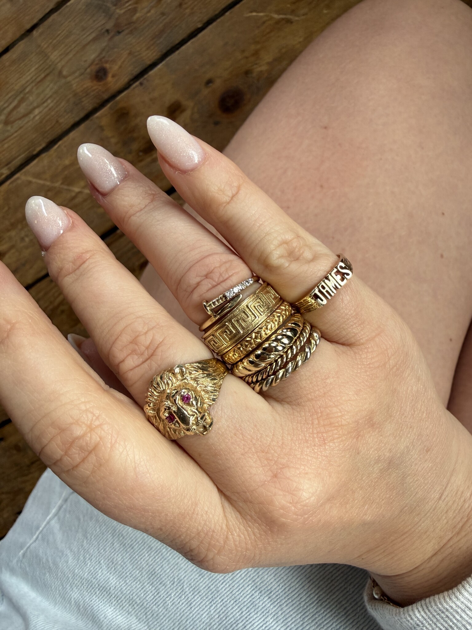 Initialen naam ring