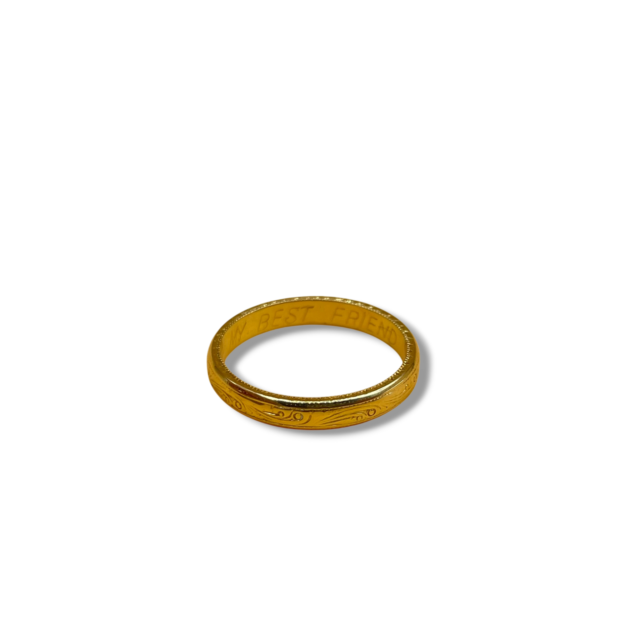 Antieke gegraveerde band ring
