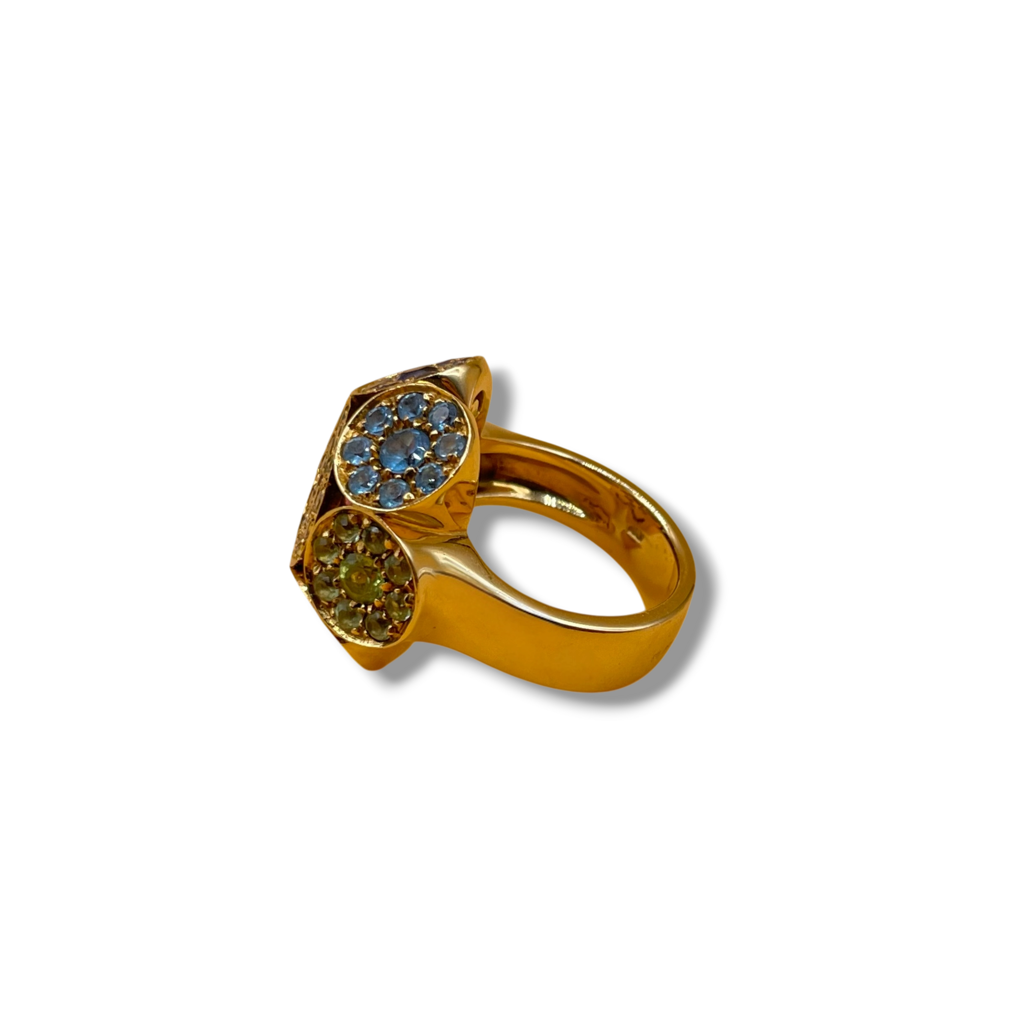 Amethist, toermalijn, topaas, bruine diamant bloem