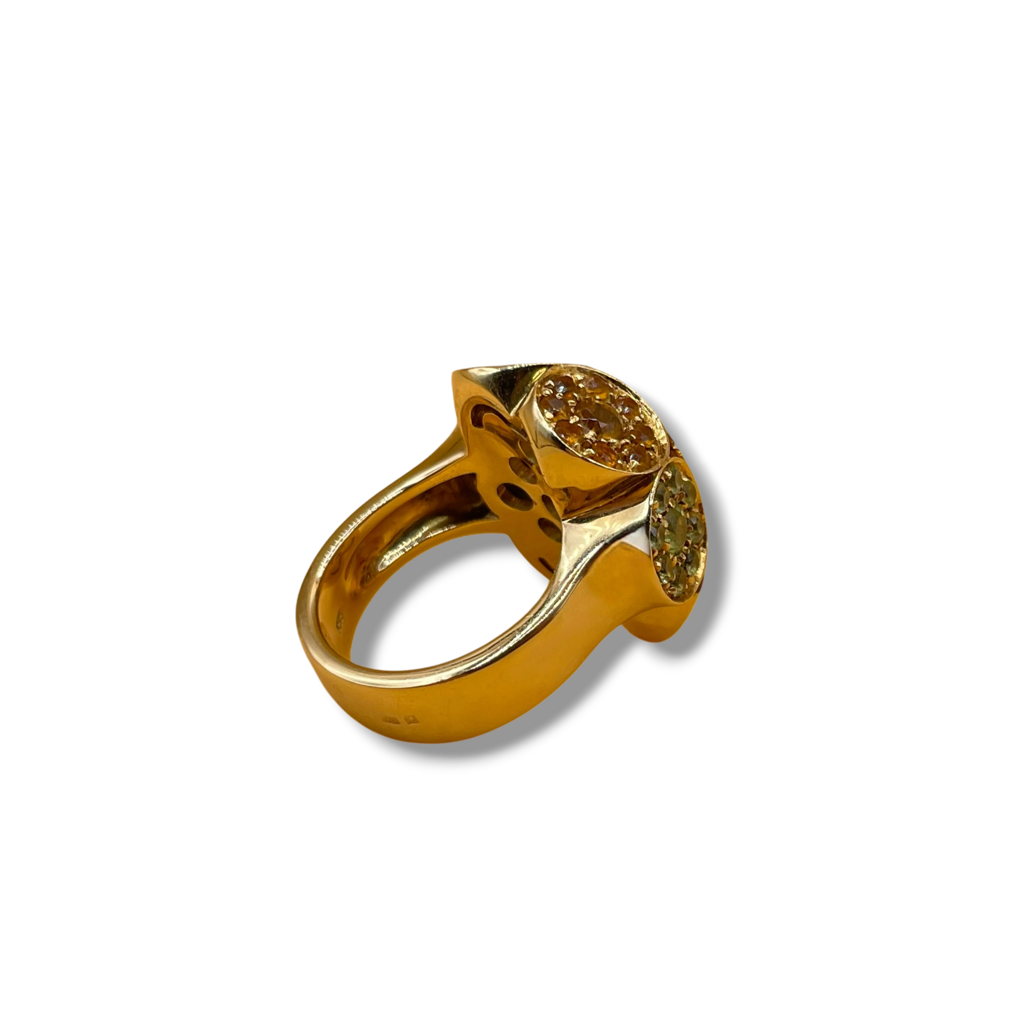 Amethist, toermalijn, topaas, bruine diamant bloem