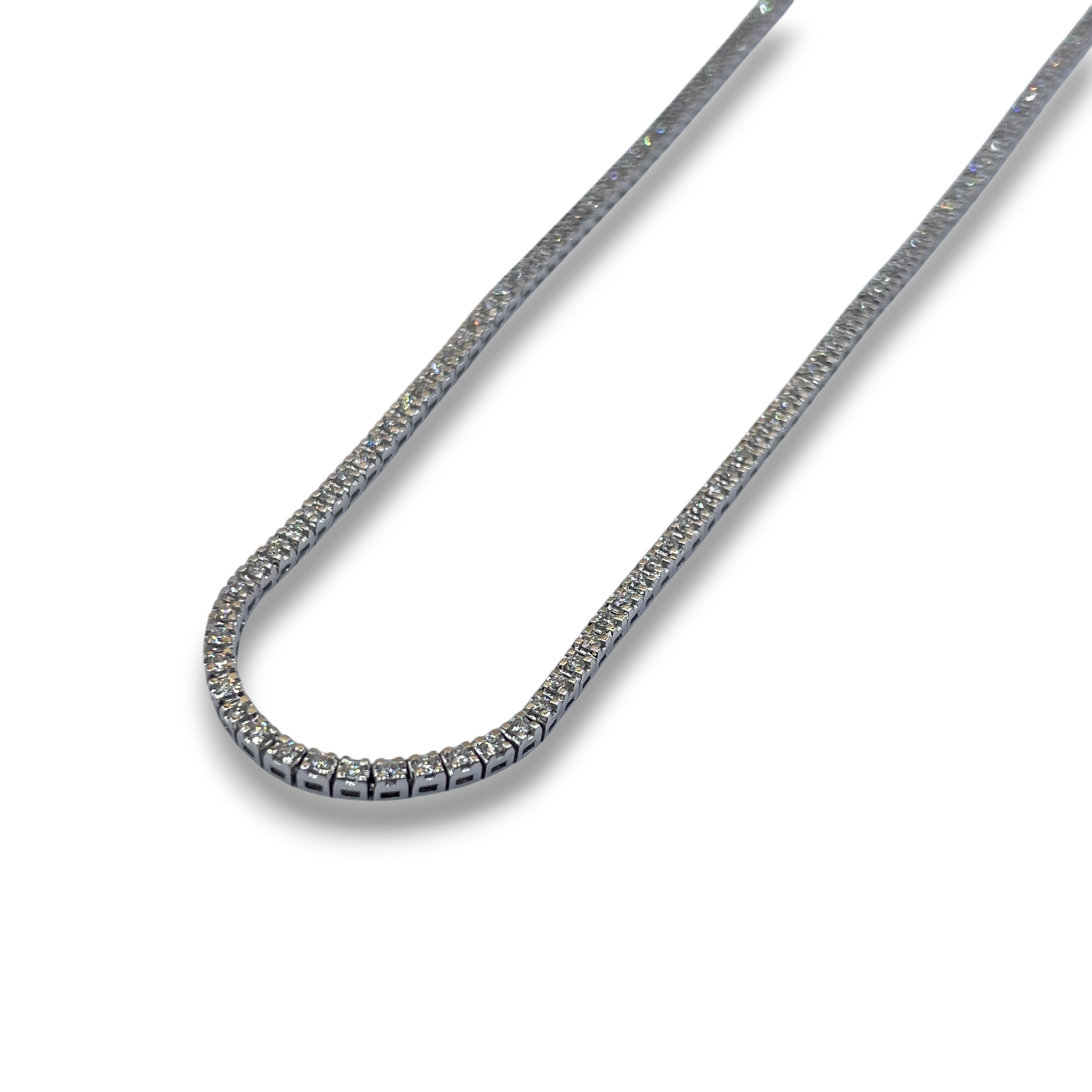 Tennis ketting diamant witgoud