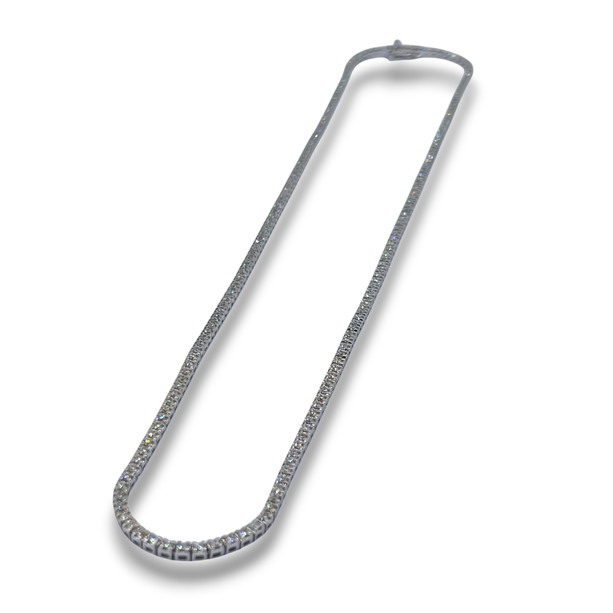 Tennis ketting diamant witgoud