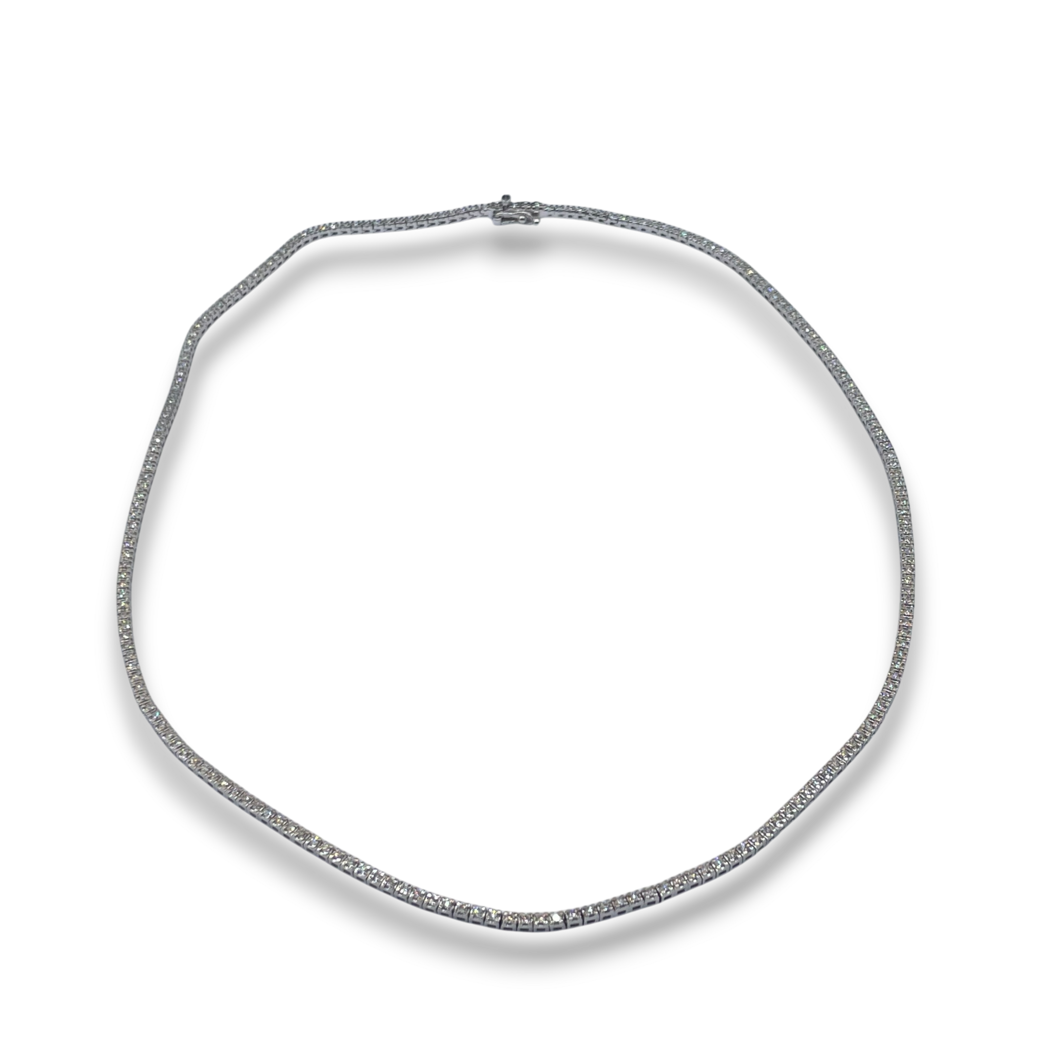 Tennis ketting diamant witgoud