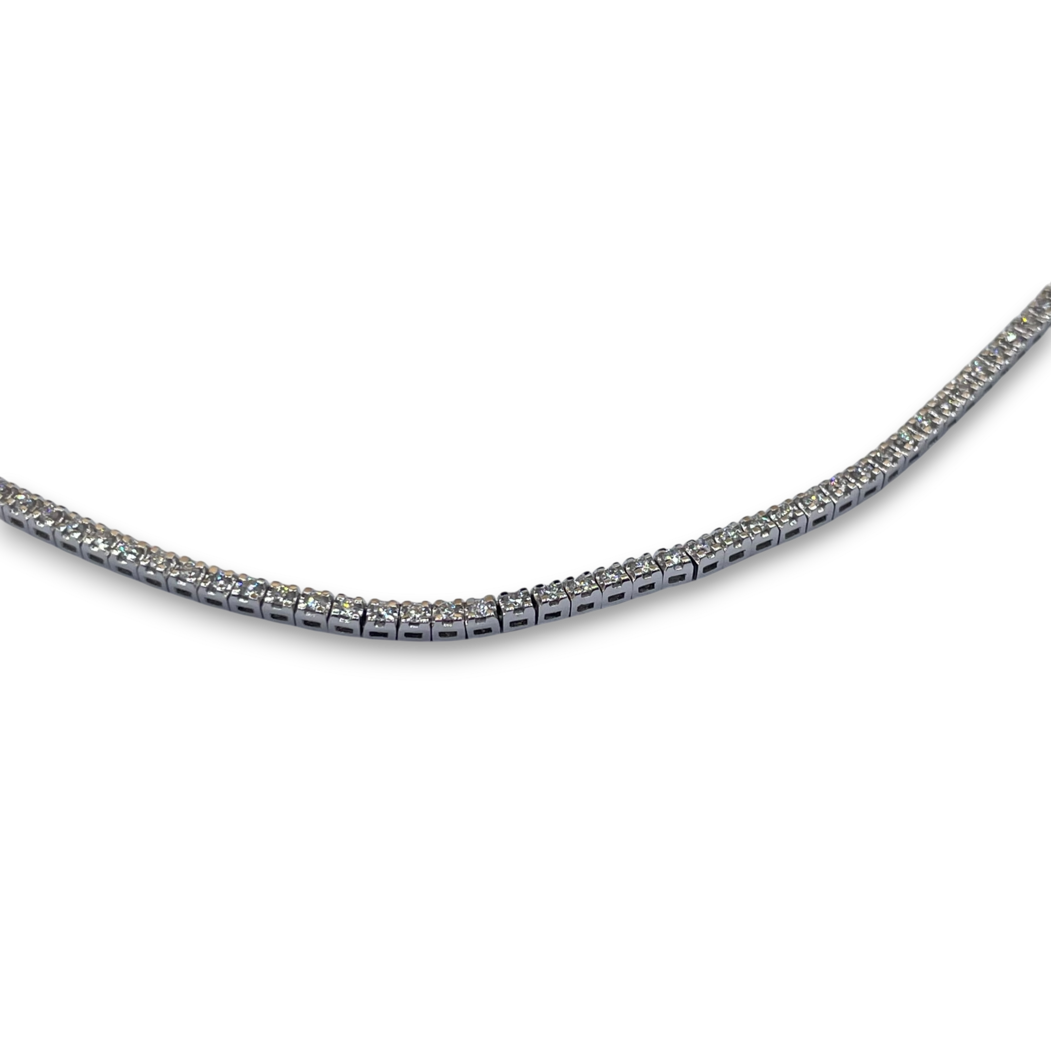 Tennis ketting diamant witgoud