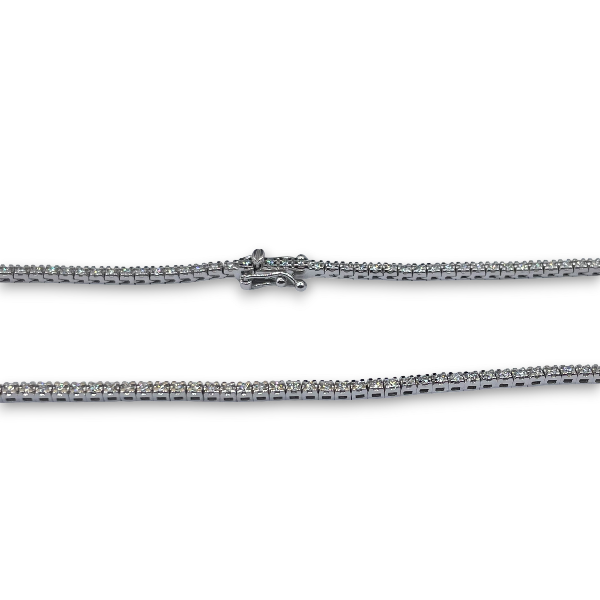 Tennis ketting diamant witgoud