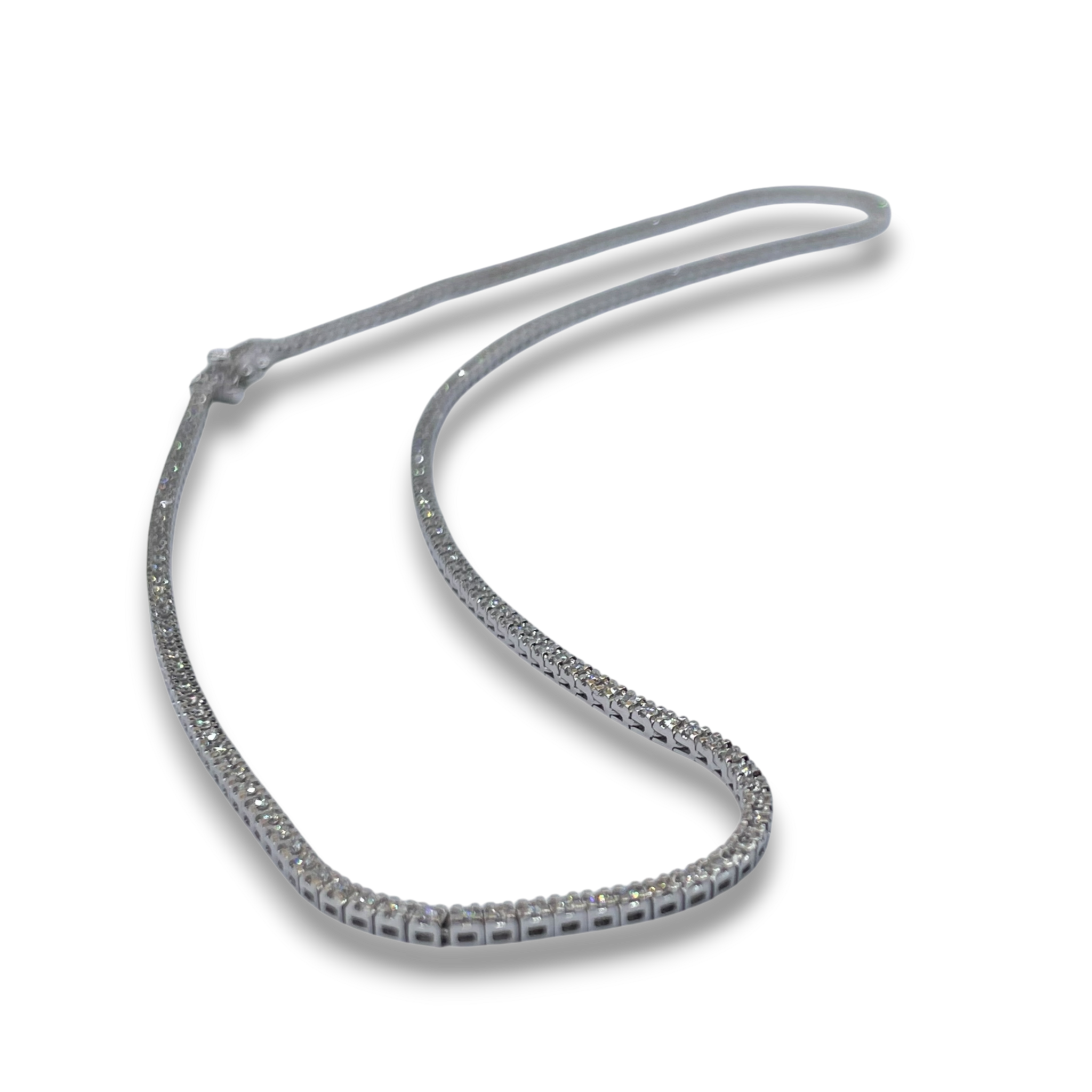 Tennis ketting diamant witgoud