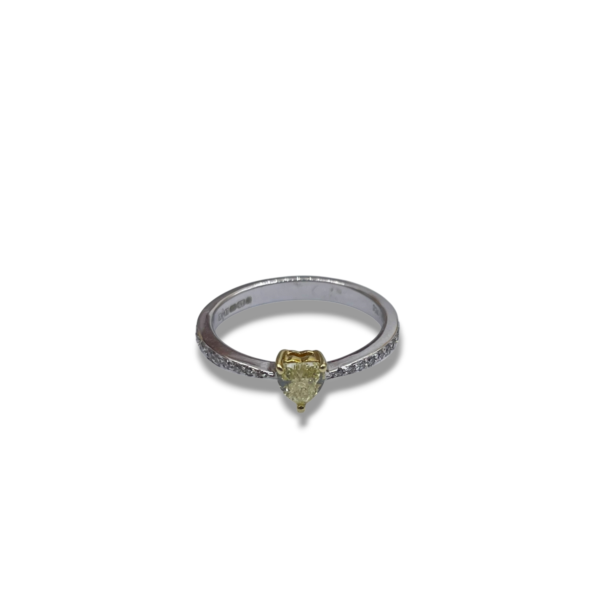 Gele diamant hart