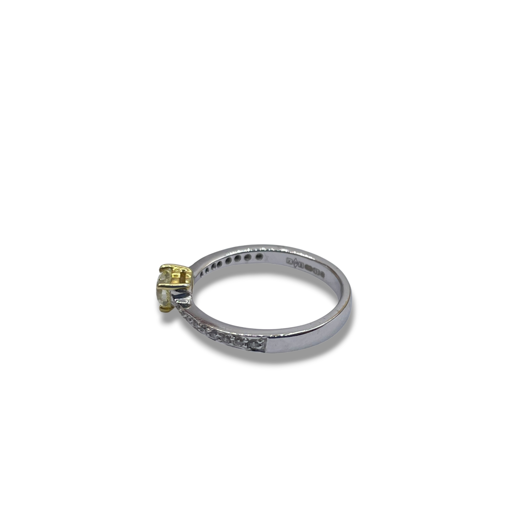 Gele diamant hart