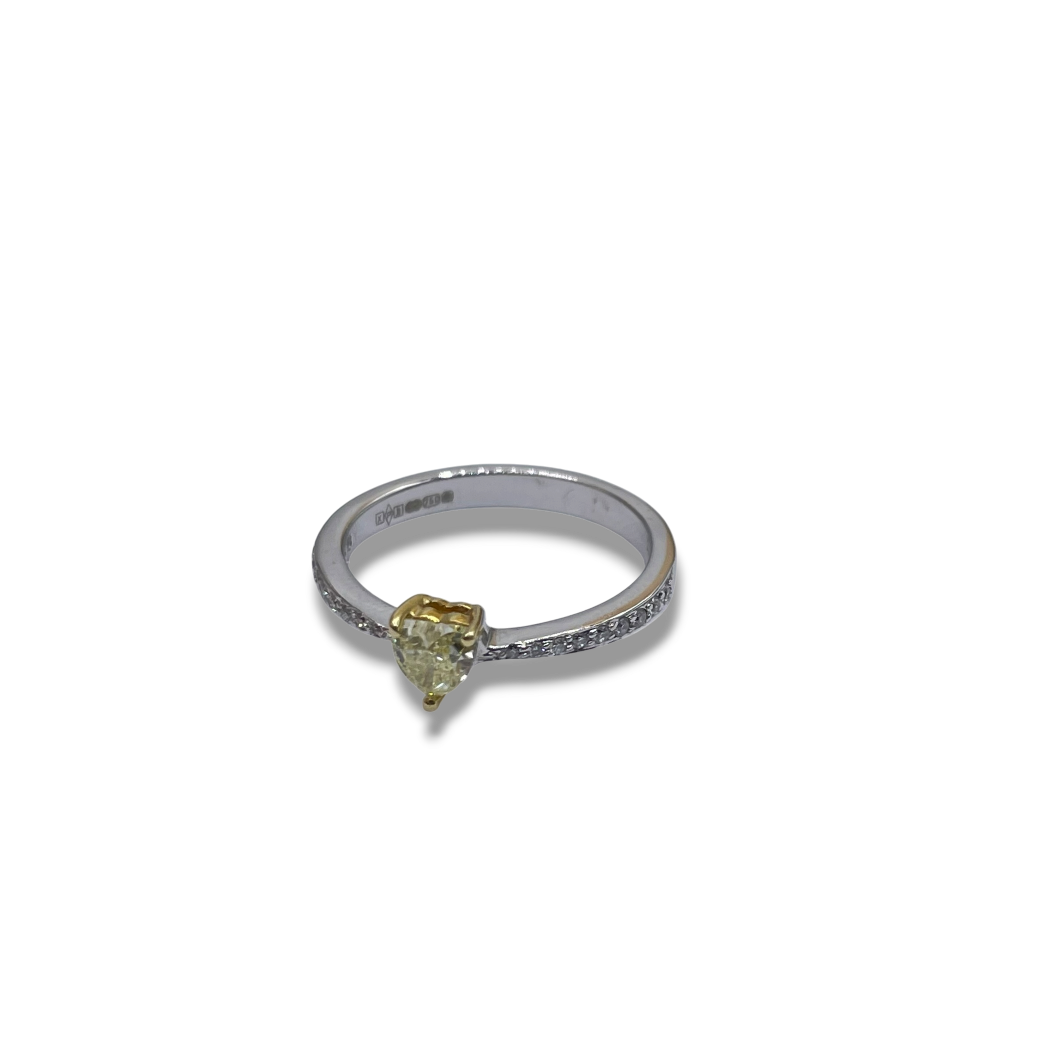 Gele diamant hart