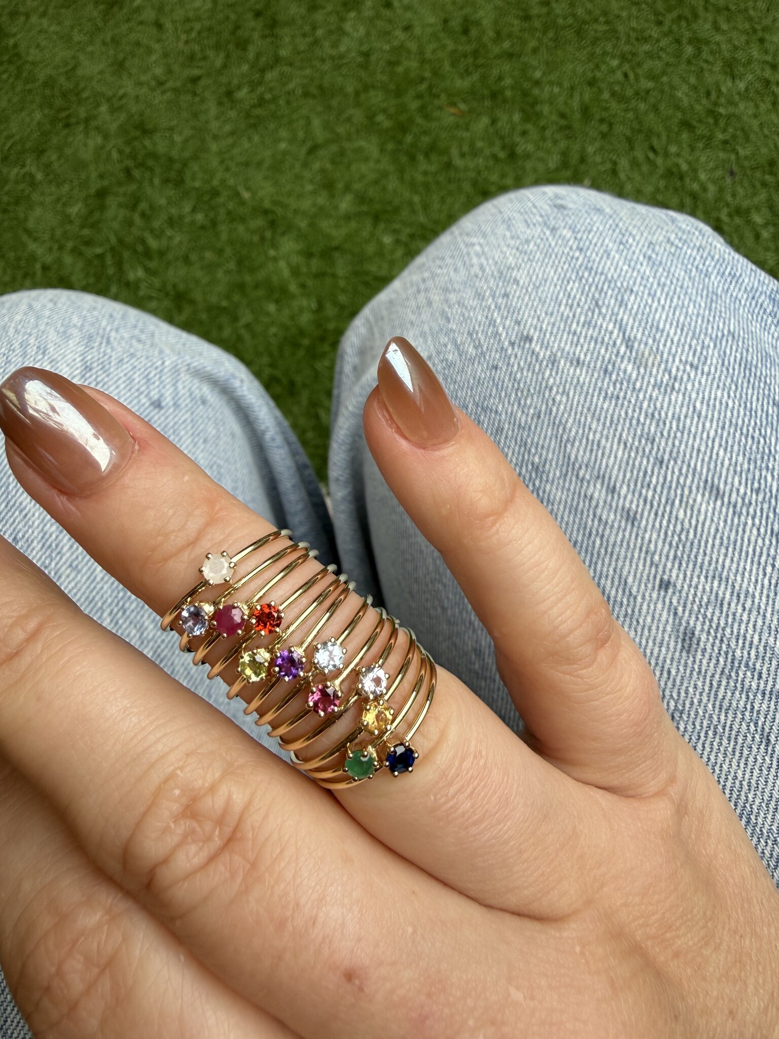 Geboorte steen ring