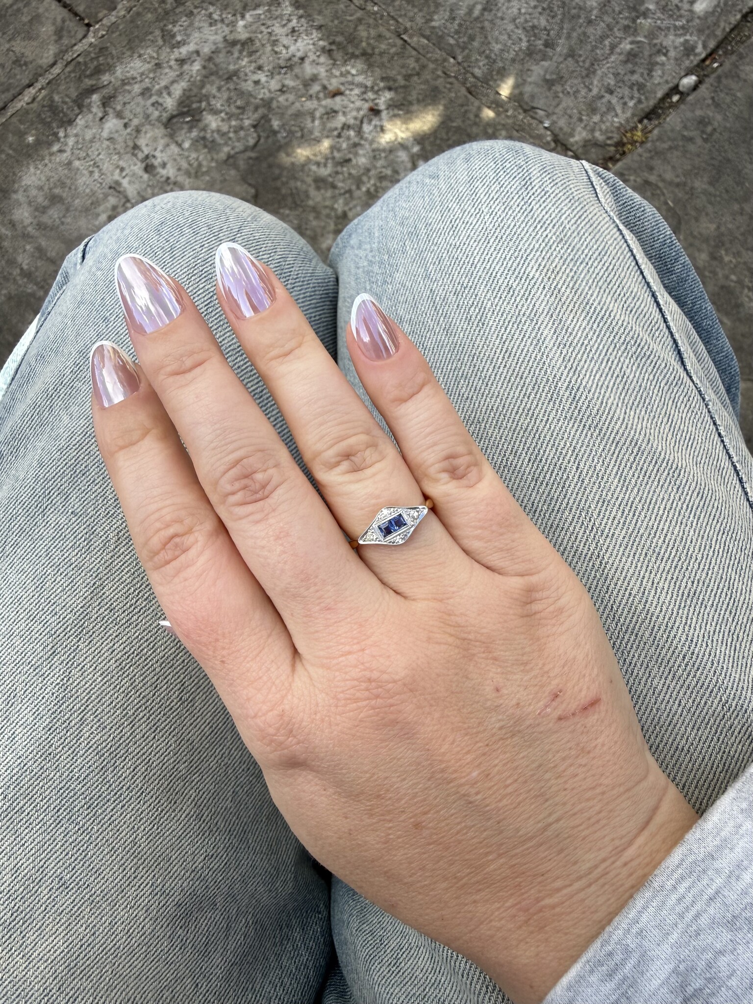 Blauwe saffier diamant