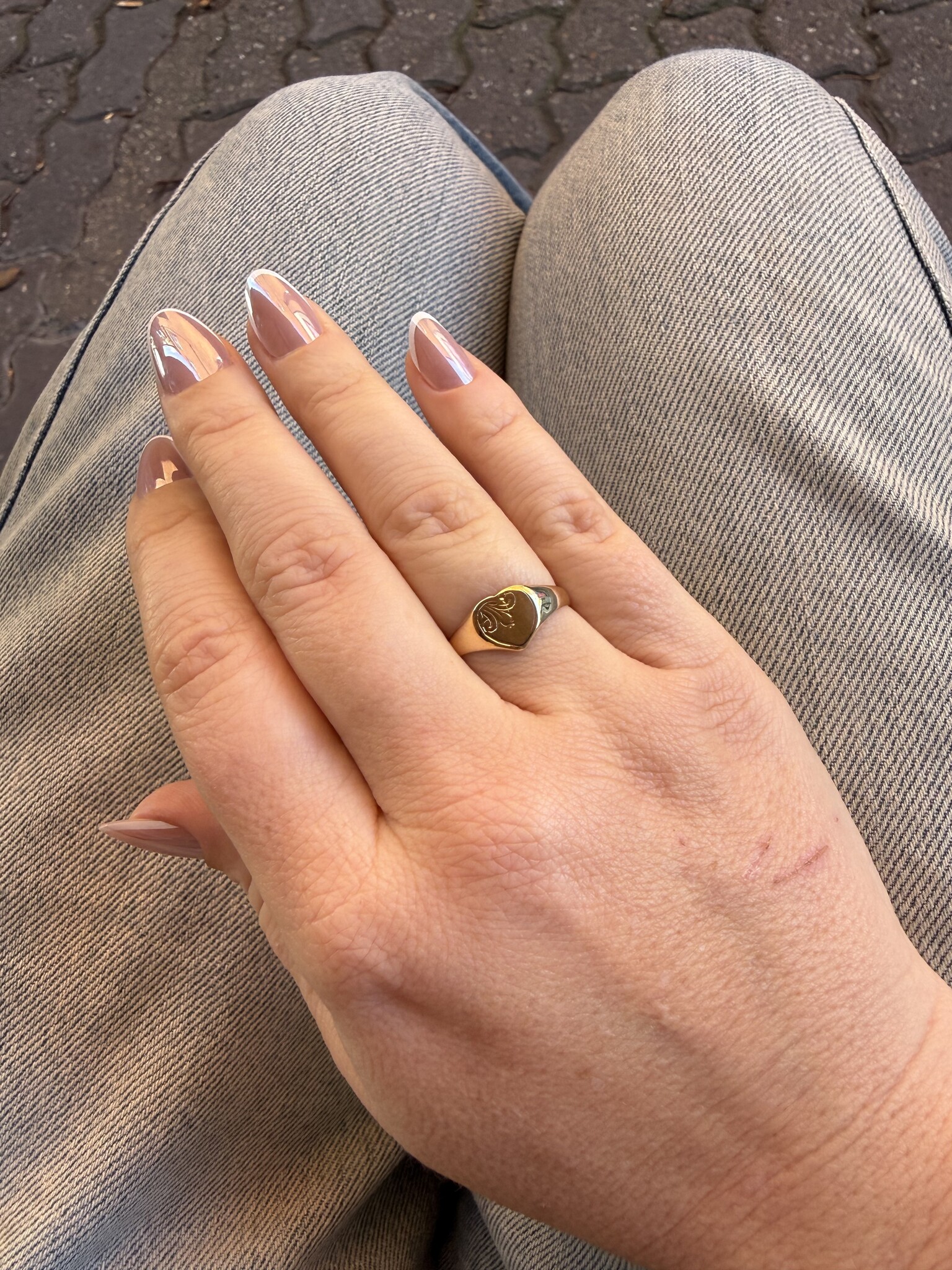 Hart band zegelring