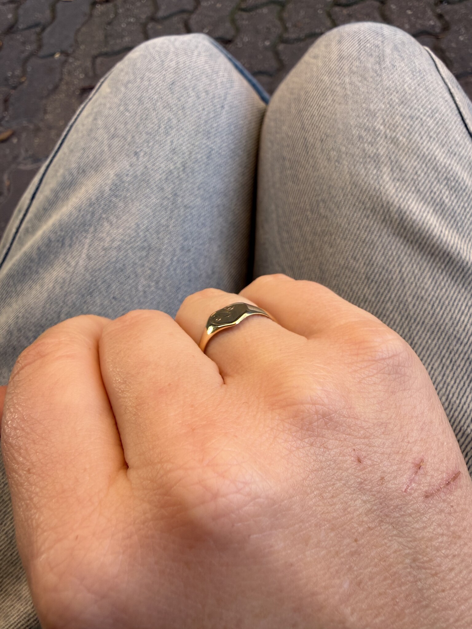 Hart band zegelring