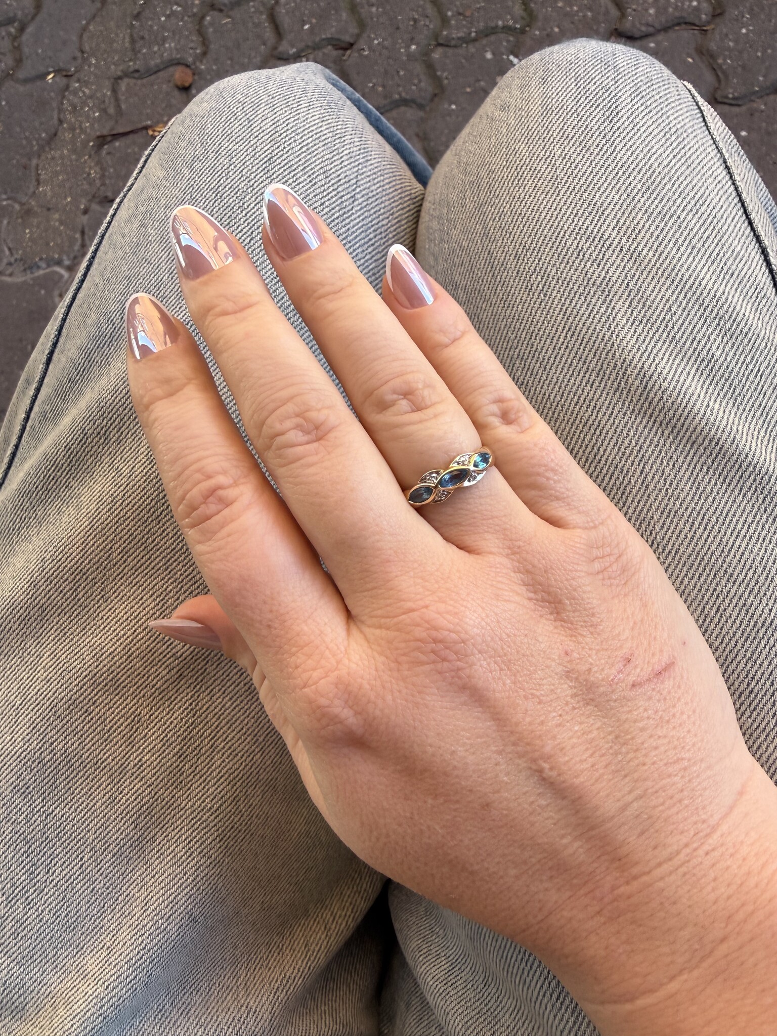 Blauwe topaas diamant