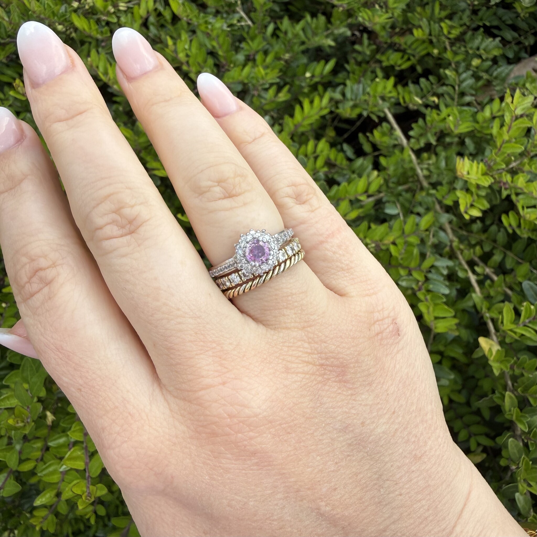 Roze saffier diamant