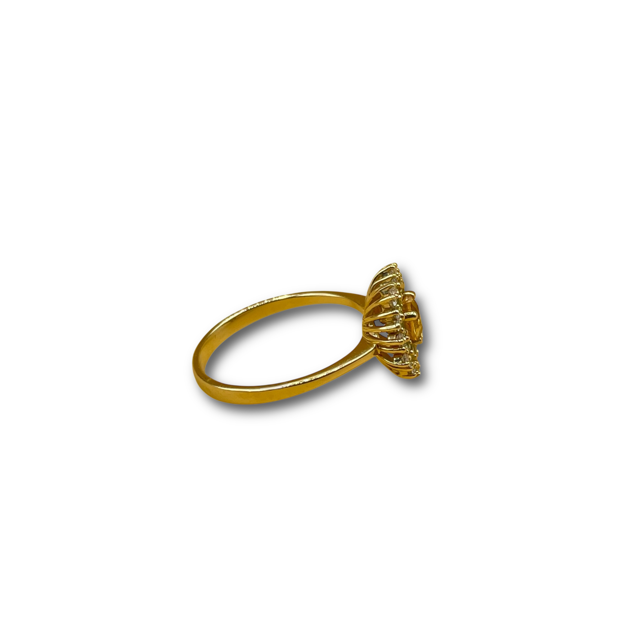 Citrine diamant peridot hart